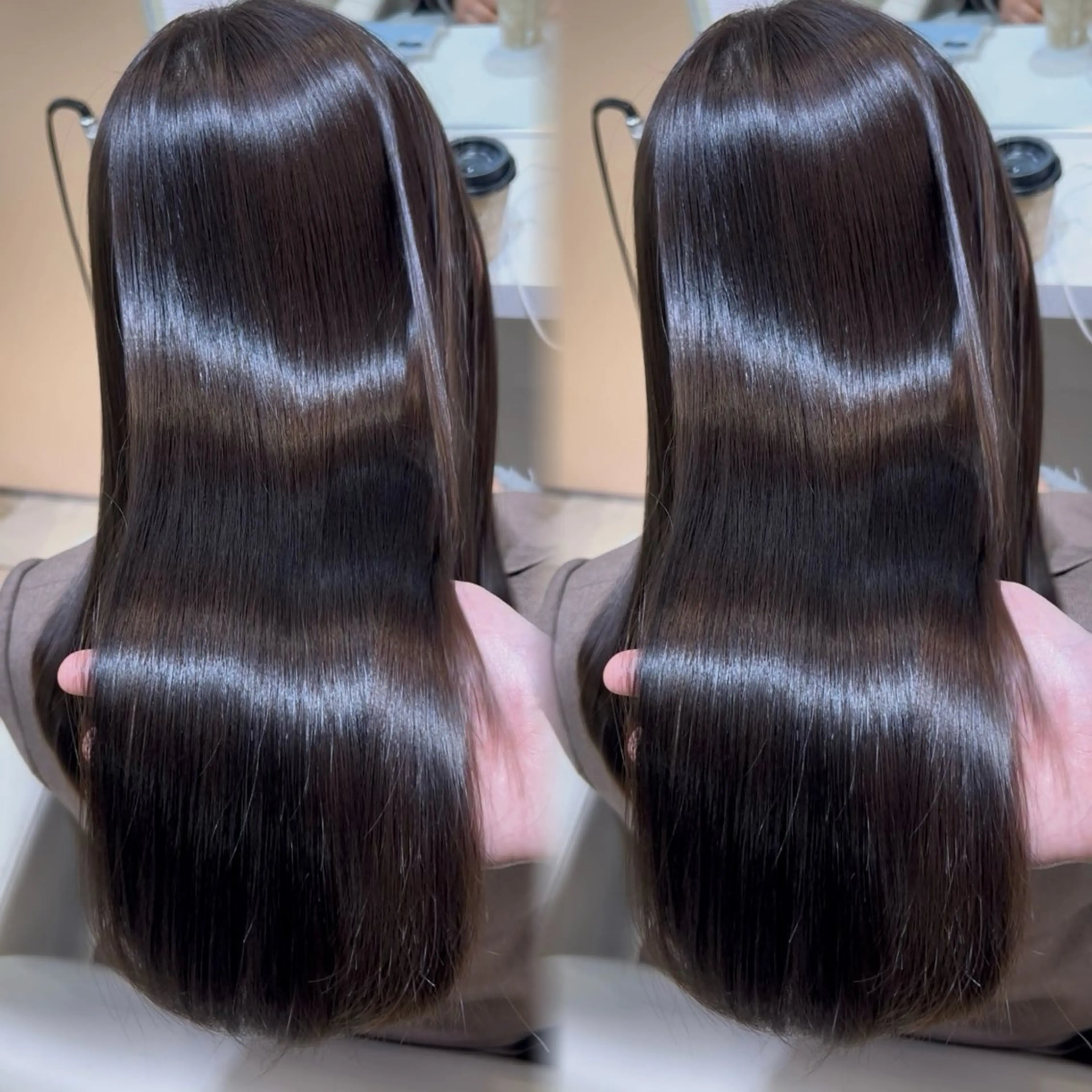 【🪄美髪クーポン🪄】🪽縮毛矯正➕全体カット➕透明感カラー➕３step超音波ケラチントリートメント🪽の写真