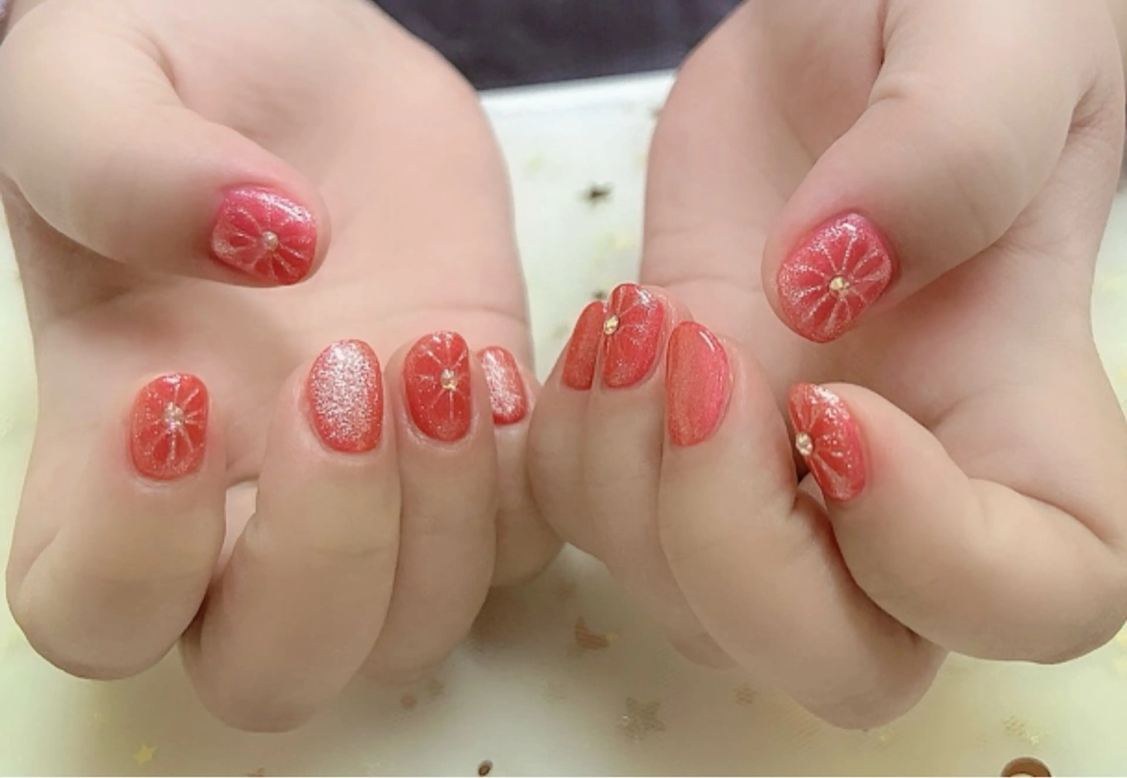 ネイル マグネットネイル ハンドネイル 上福岡 らんらんのネイルデザイン