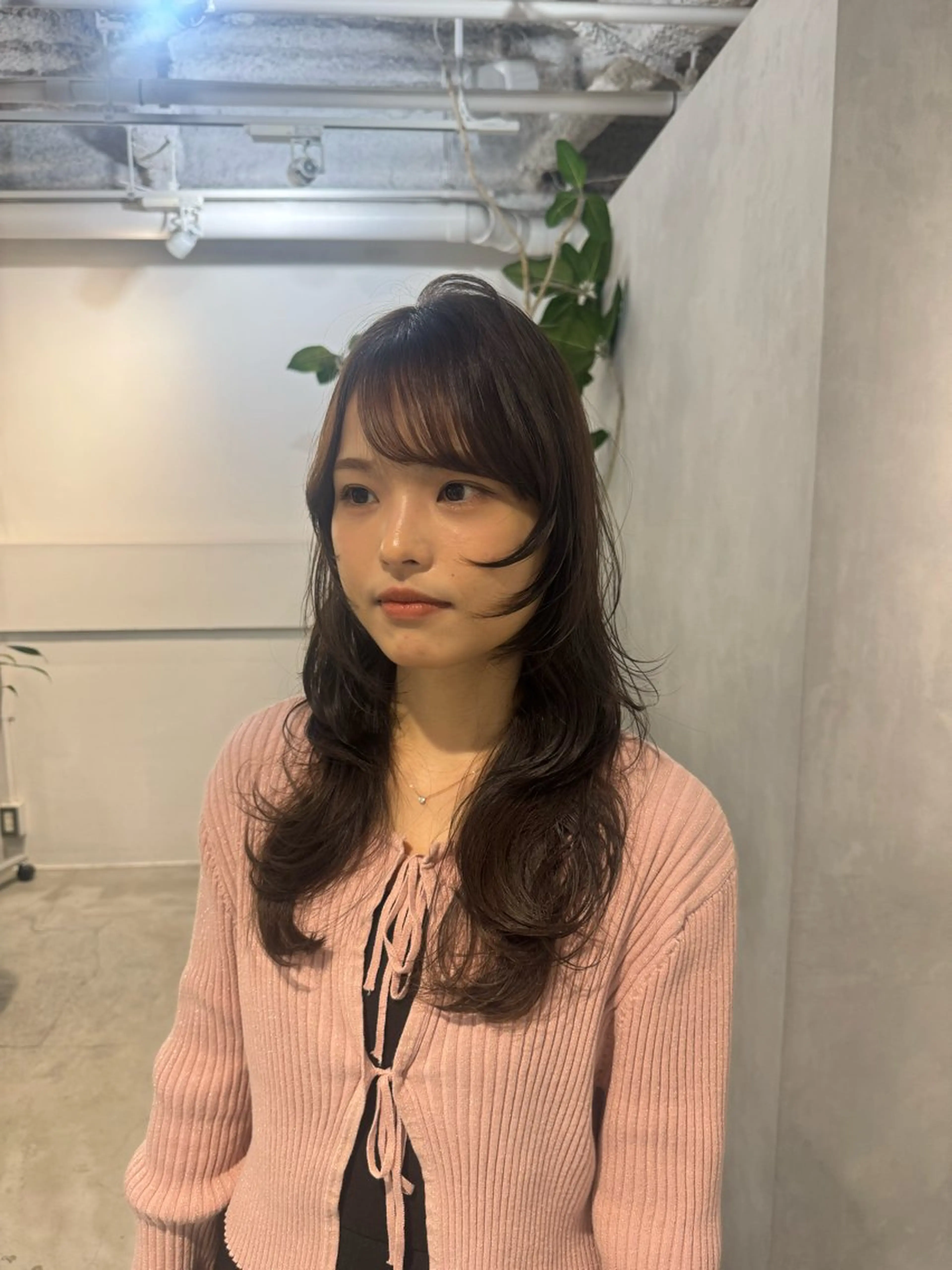 セミロング カット ヘアカラー トリートメント 顔周りcut・ご相談 ＝新宿しずく🇰🇷のヘアスタイル