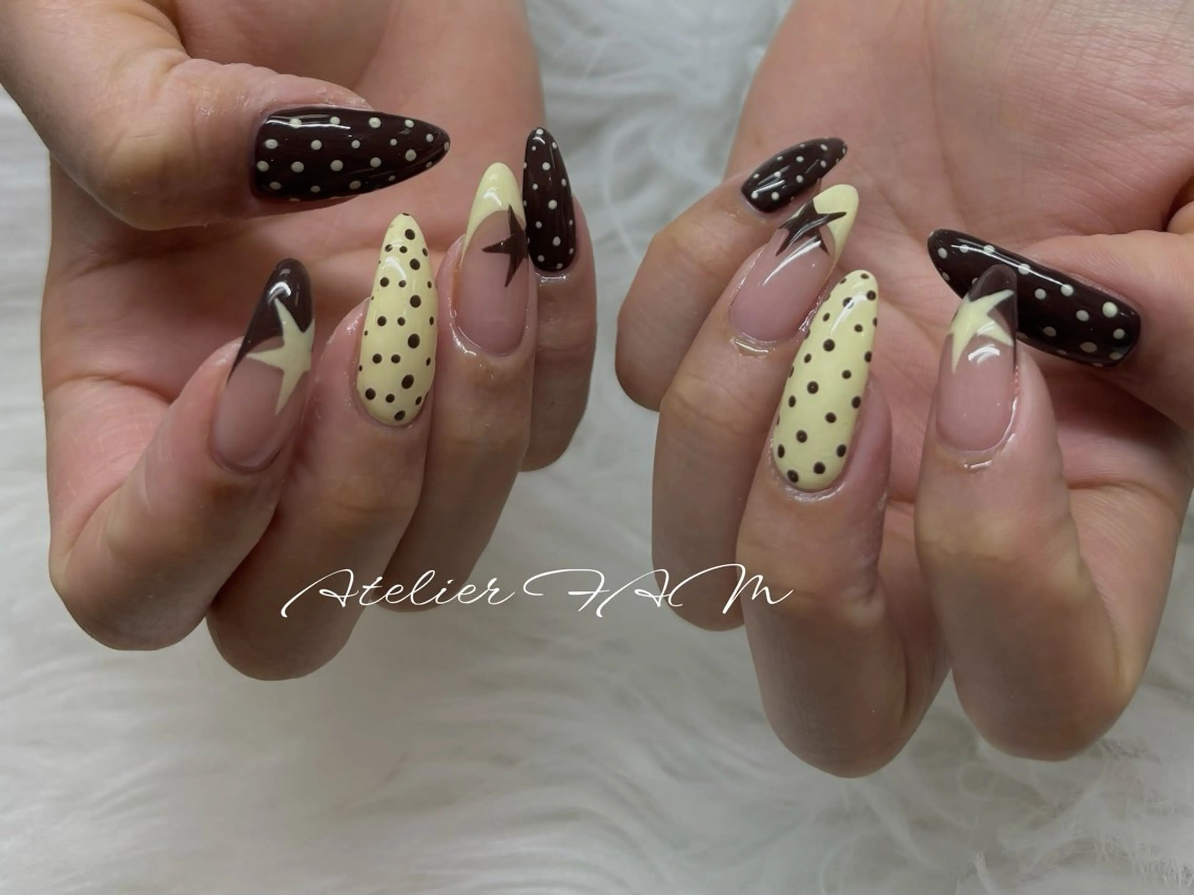 セミロング ハンドネイル nail&eyelashsalon atelier fam上本町店所属・アトリエ FAMのネイルデザイン