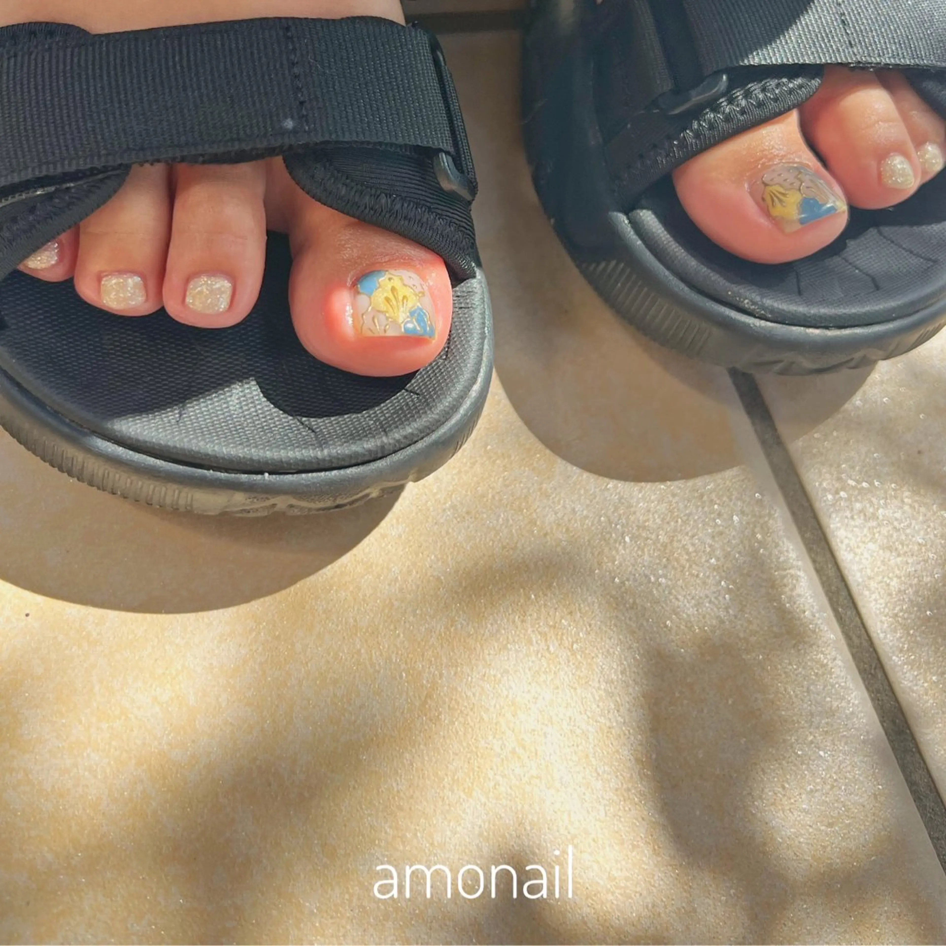 ネイル グリーン フットネイル 唐笠 祥子のその他イメージ