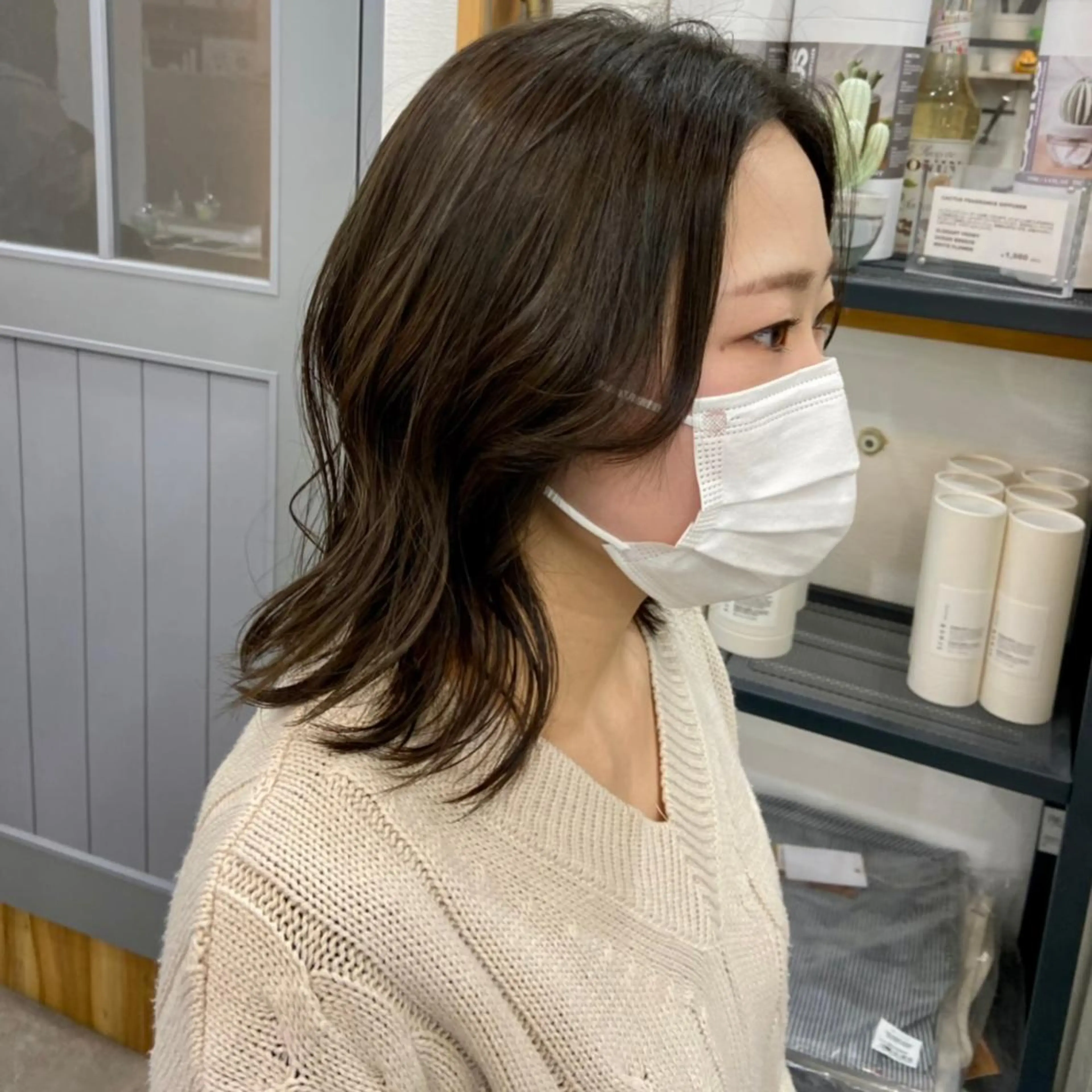 ミディアム カット ヘアカラー トリートメント SUNC🍀大熊 花奈絵🍀のヘアスタイル