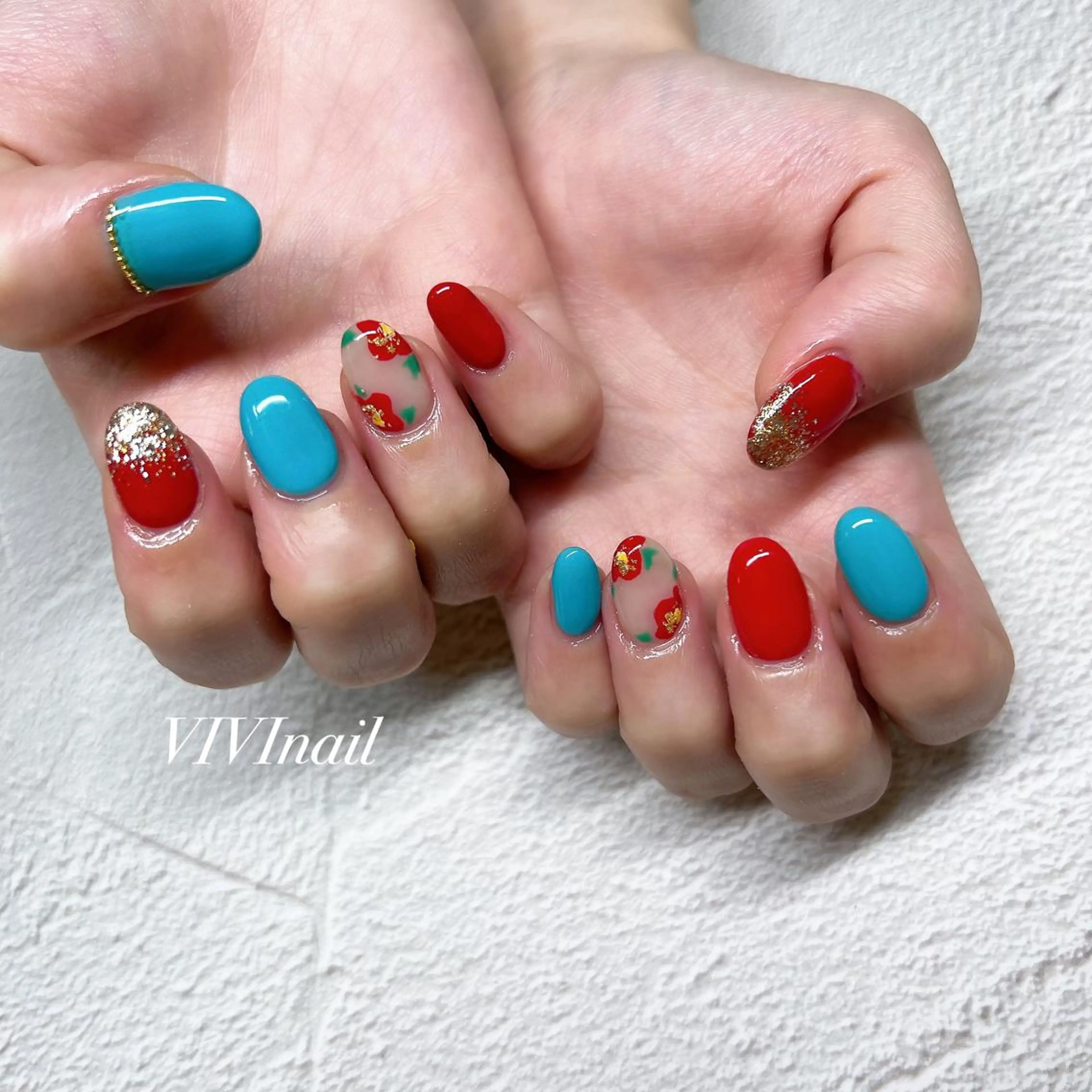 ネイル 卒業式 ハンドネイル vivi nailのネイルデザイン