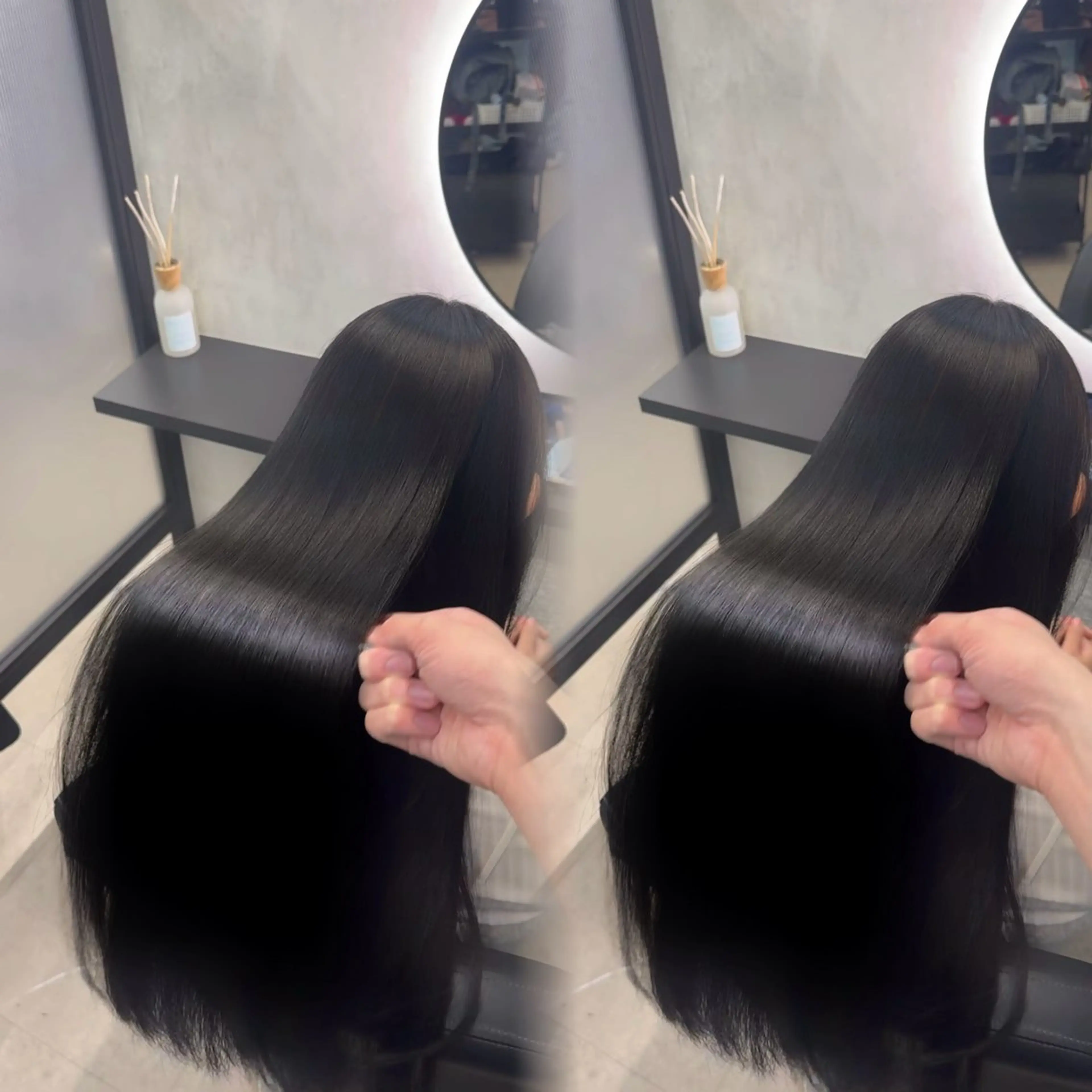 ロング ヘアアレンジ カット 縮毛矯正 トリートメント 新宿 /髪質改善/ 縮毛矯正/ヒュウガのヘアスタイル