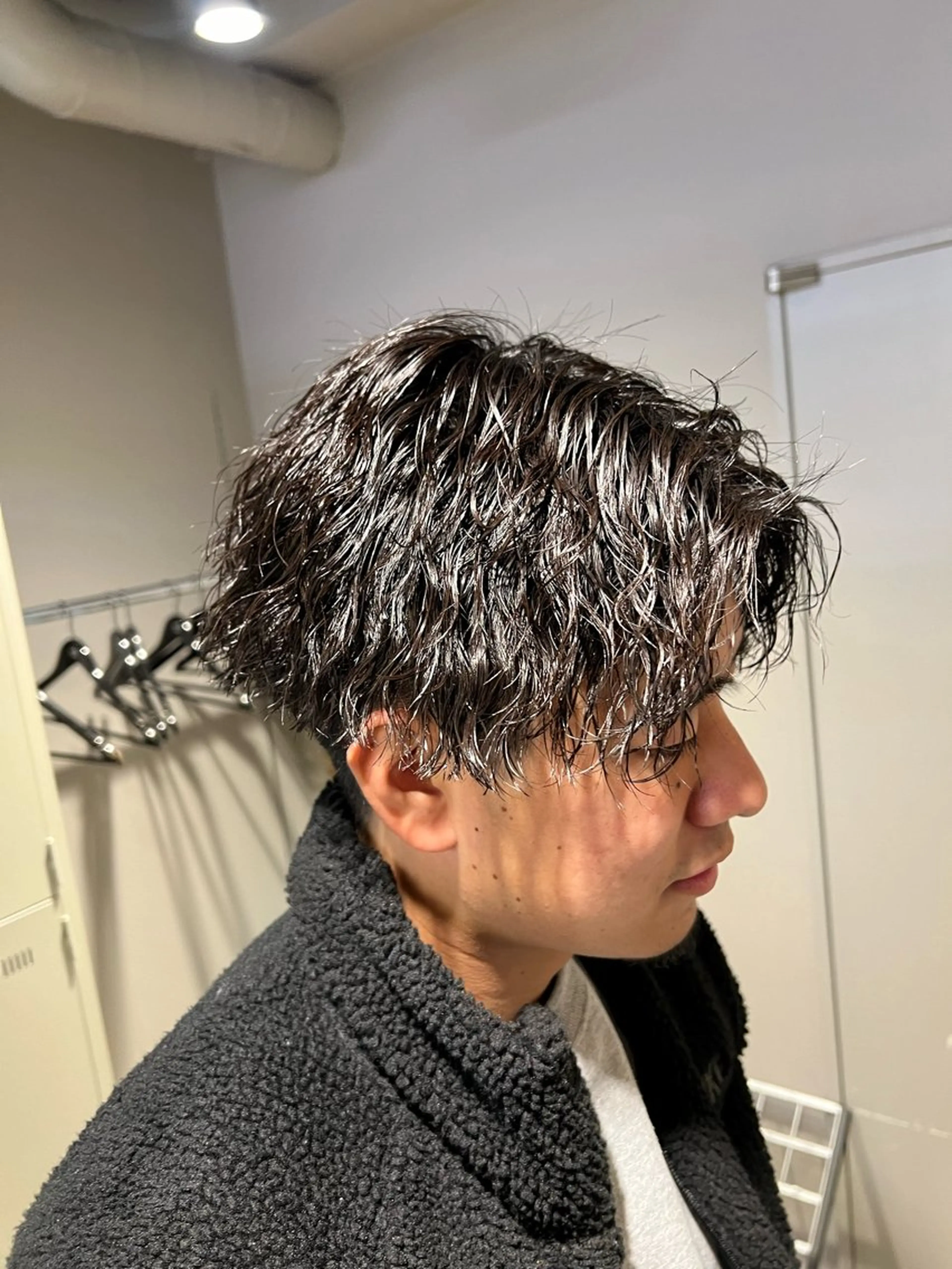 ショート パーマ メンズ カット パーマ 韓国レイヤーカット /REIのヘアスタイル