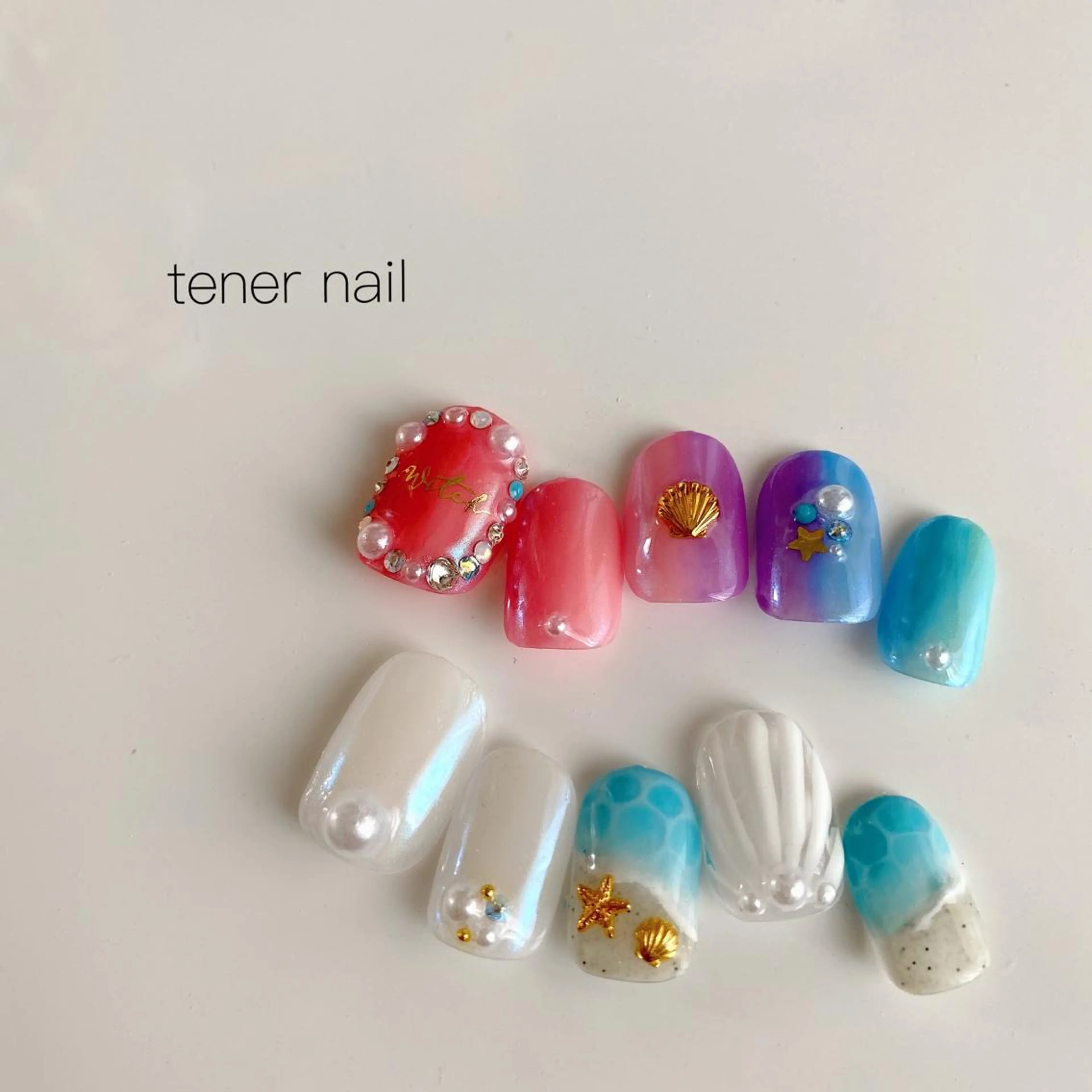 ネイル 夏ネイル tener  nail  テネルネイル所属・テネルネイル tener nailのネイルデザイン