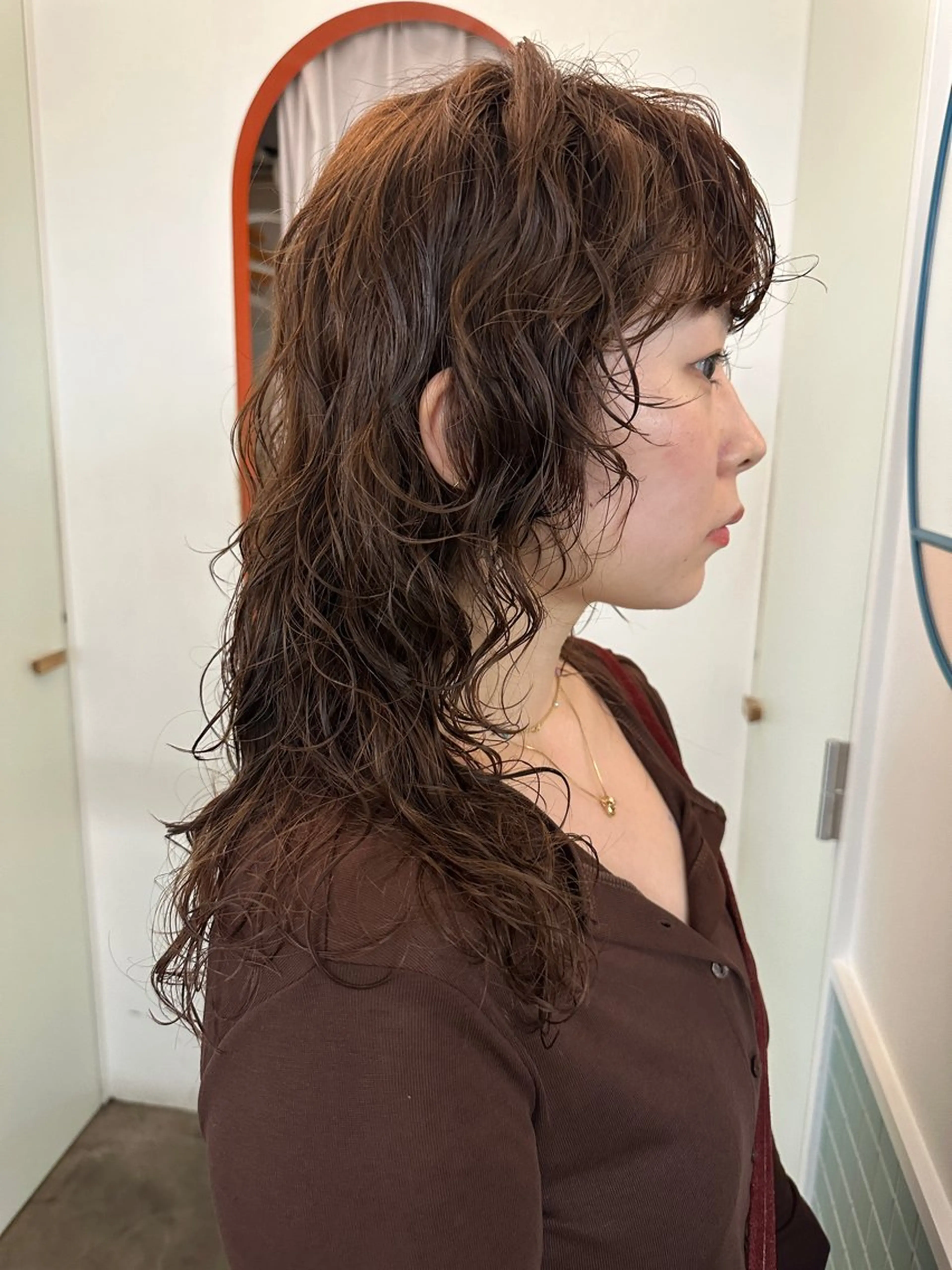 ロング カラー パーマ カット ヘアカラー パーマ ボブ/レイヤー/ケア パーマ/リュウタのヘアスタイル