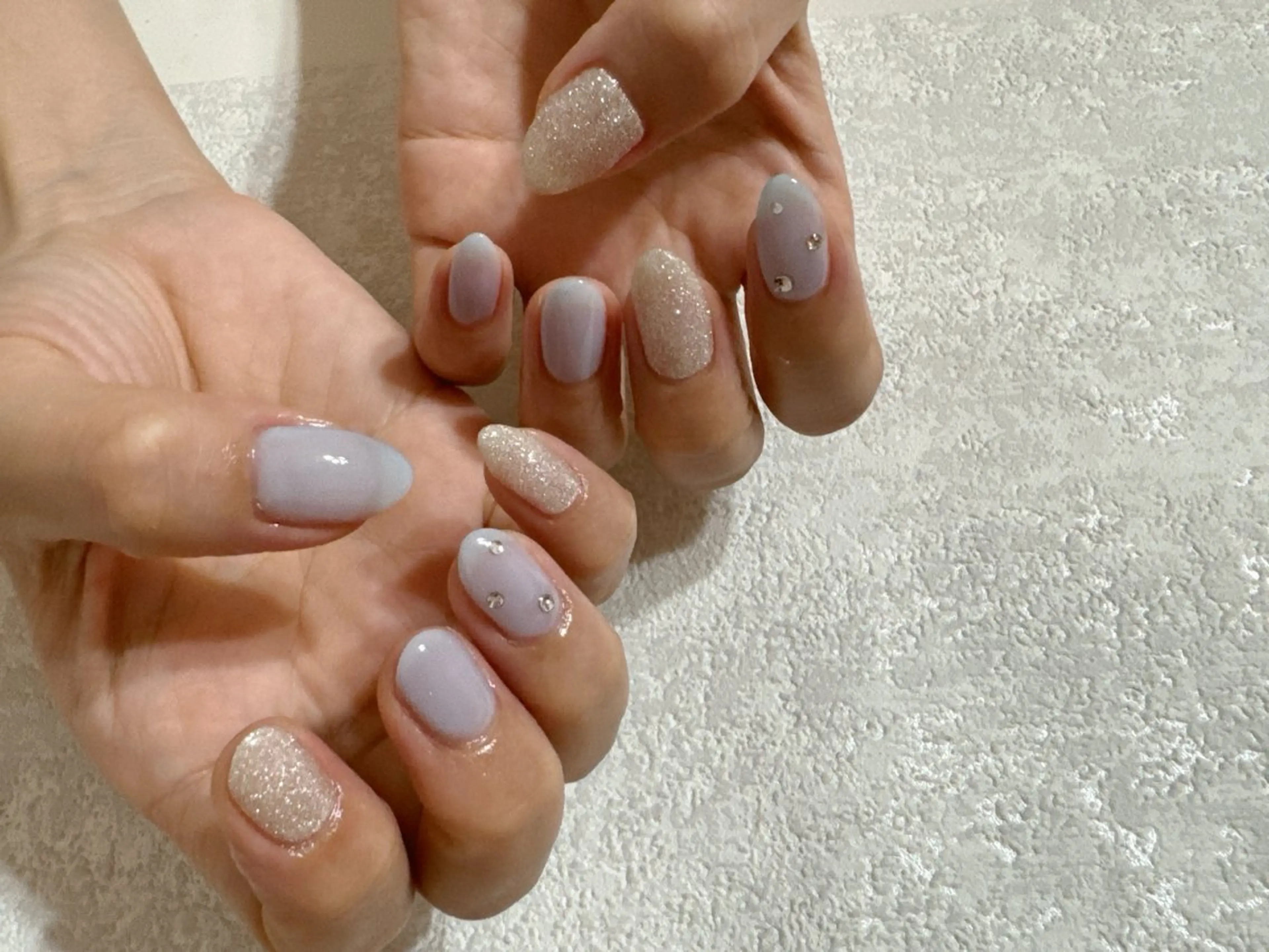 ネイル オーロラネイル フットネイル フレンチネイル ジェルネイル キラキラネイル kikinail 溝の口のネイルデザイン