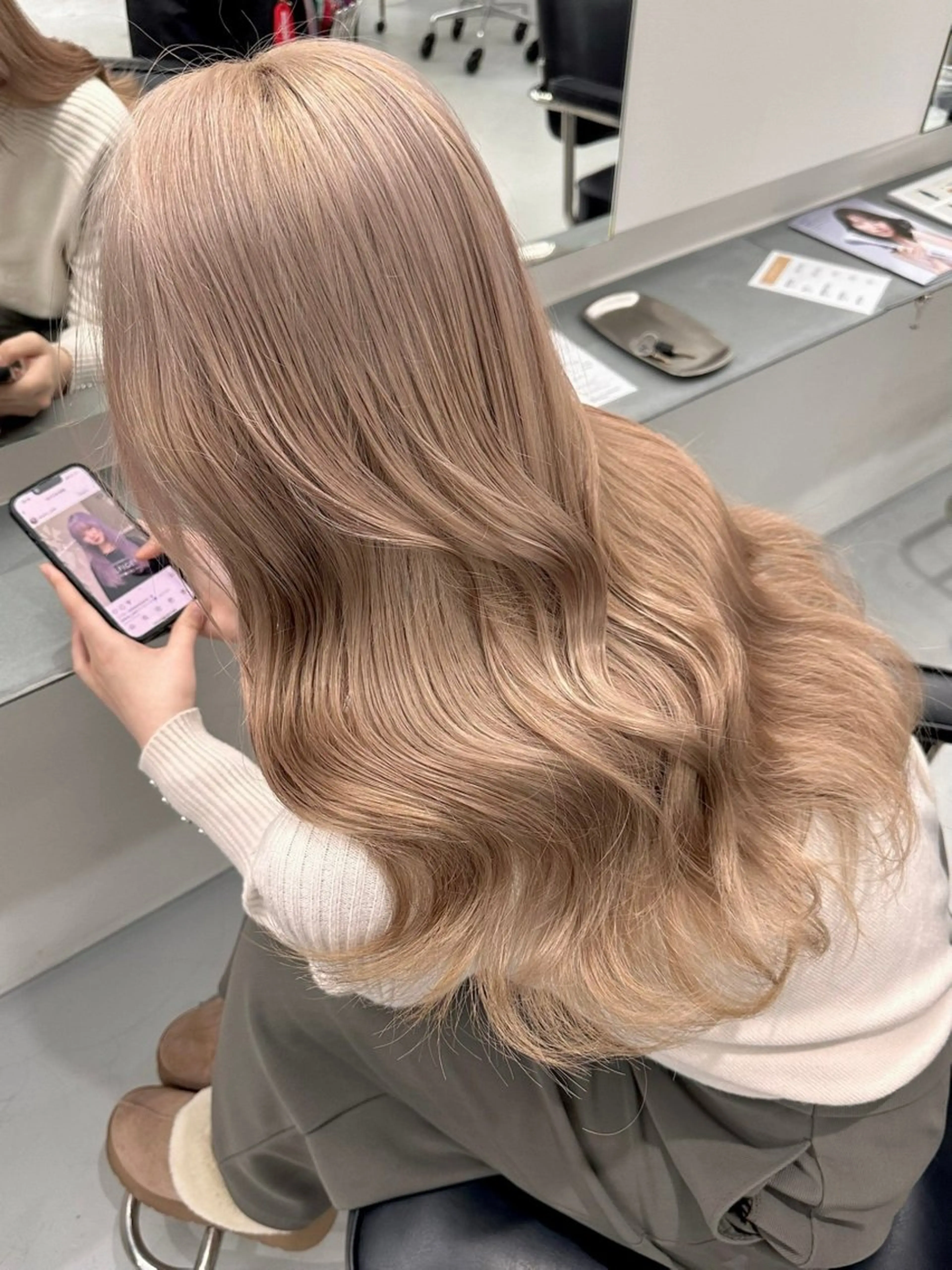 【ご新規様限定価格💫】ダブルカラー+オージュアトリートメント+ブロー🎀の写真