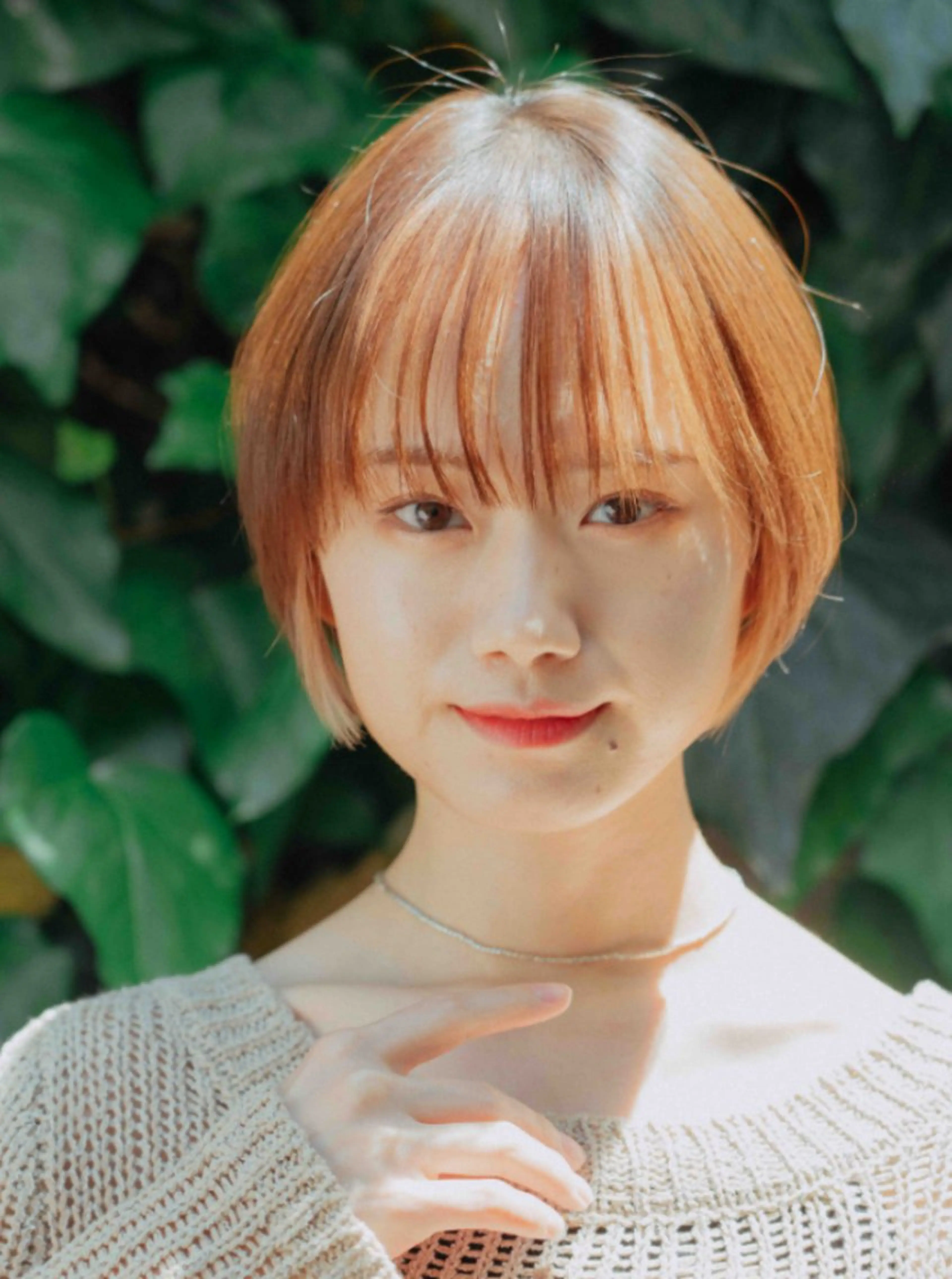 ショート ブリーチなしWカラー /酸性ストレート河本のヘアスタイル