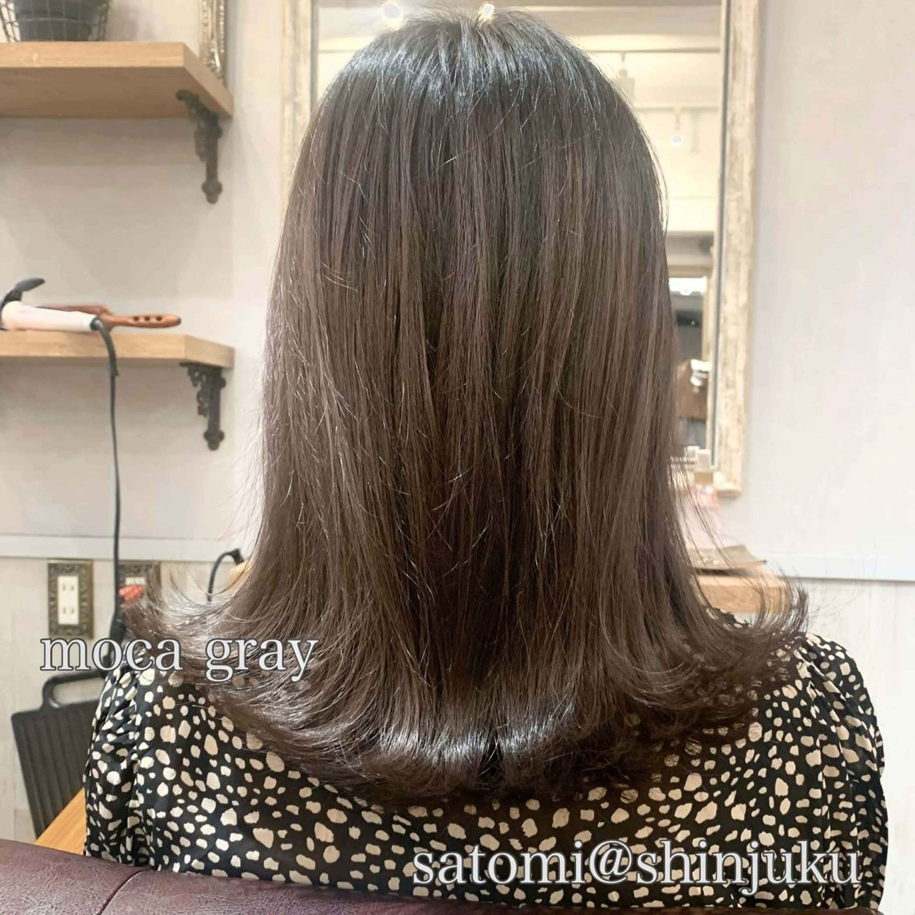 ミディアム 淡色ふんわりhair 新宿satomiのヘアスタイル