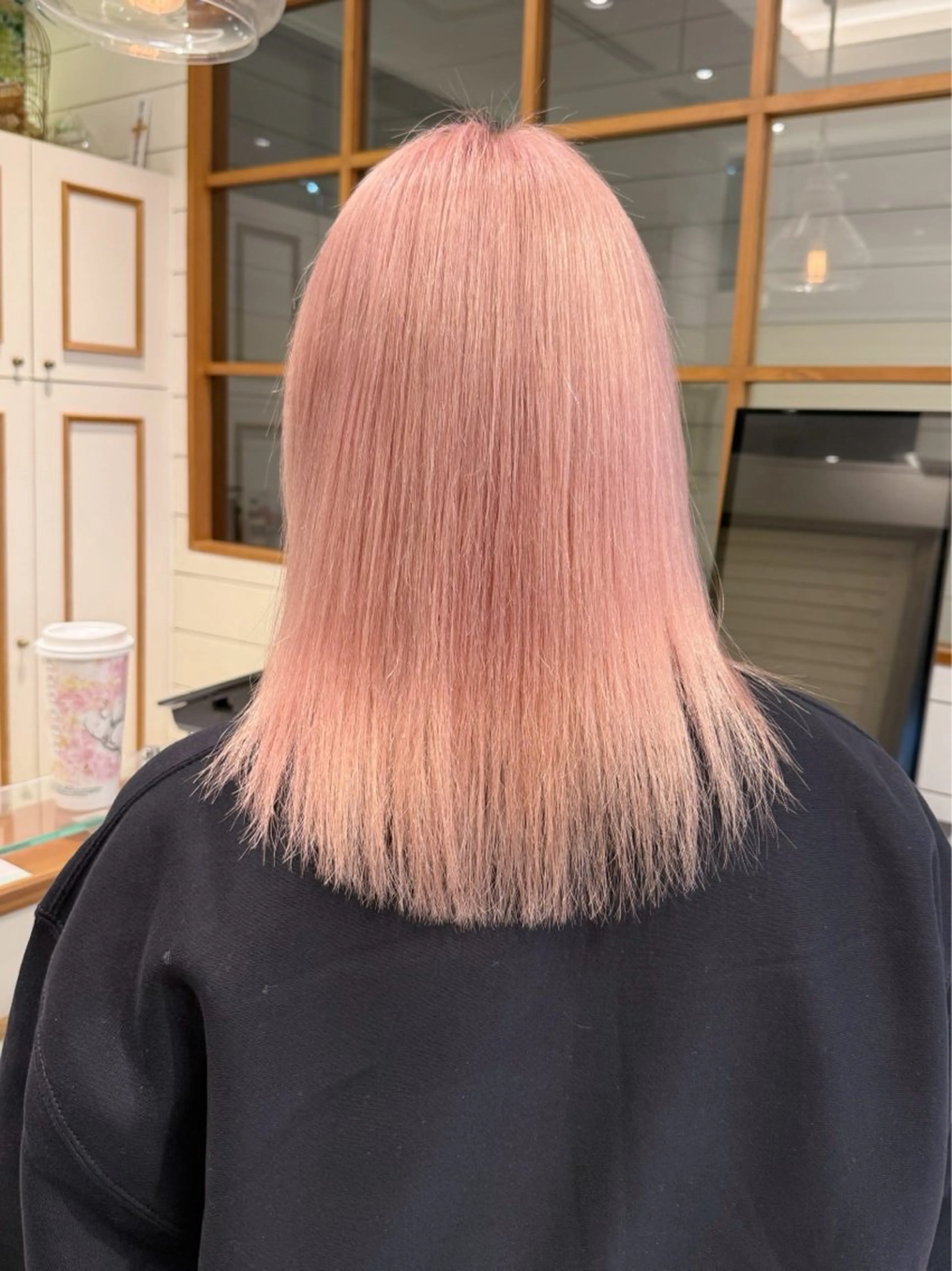 《❣️ミニモ限定37%off❣️》ケアブリーチ+カラー+シルクトリートメント＋コテ巻き無料🧚の写真