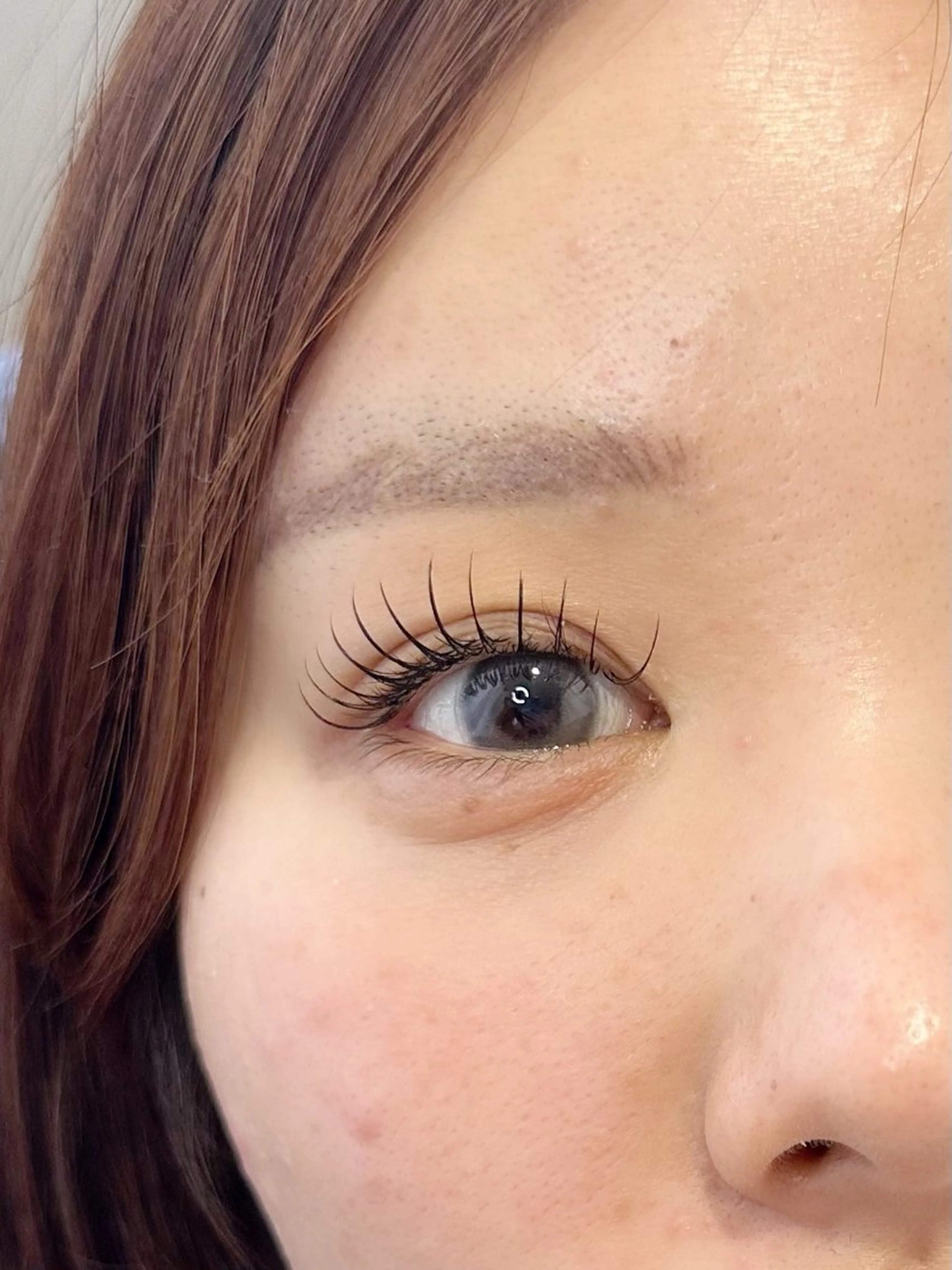 【マツエクモデル】(オフ無し)フラットラッシュ100本 オフ代別途550円の写真