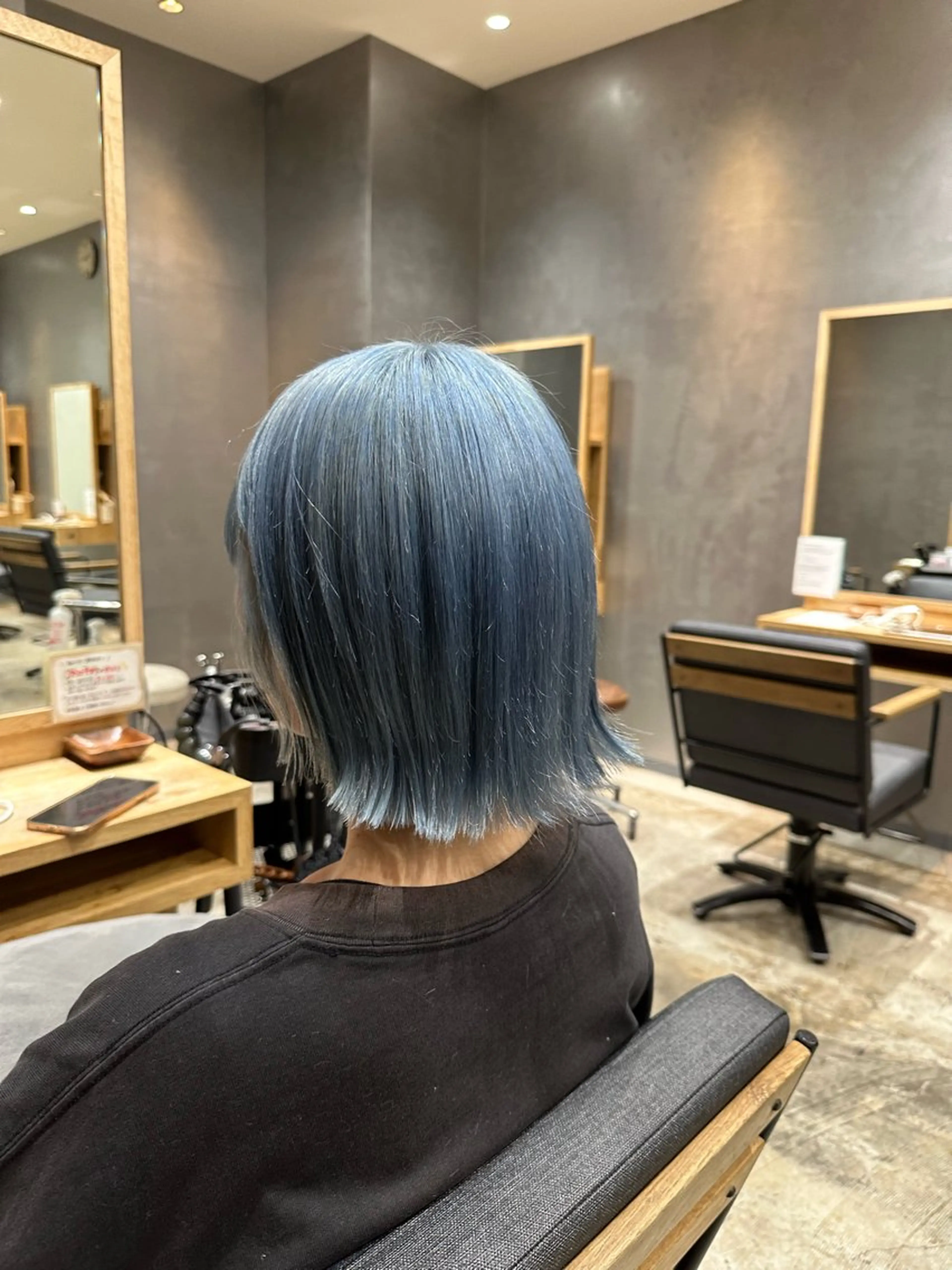 ミディアム カラー ヘアカラー 中川 諒祐のヘアスタイル