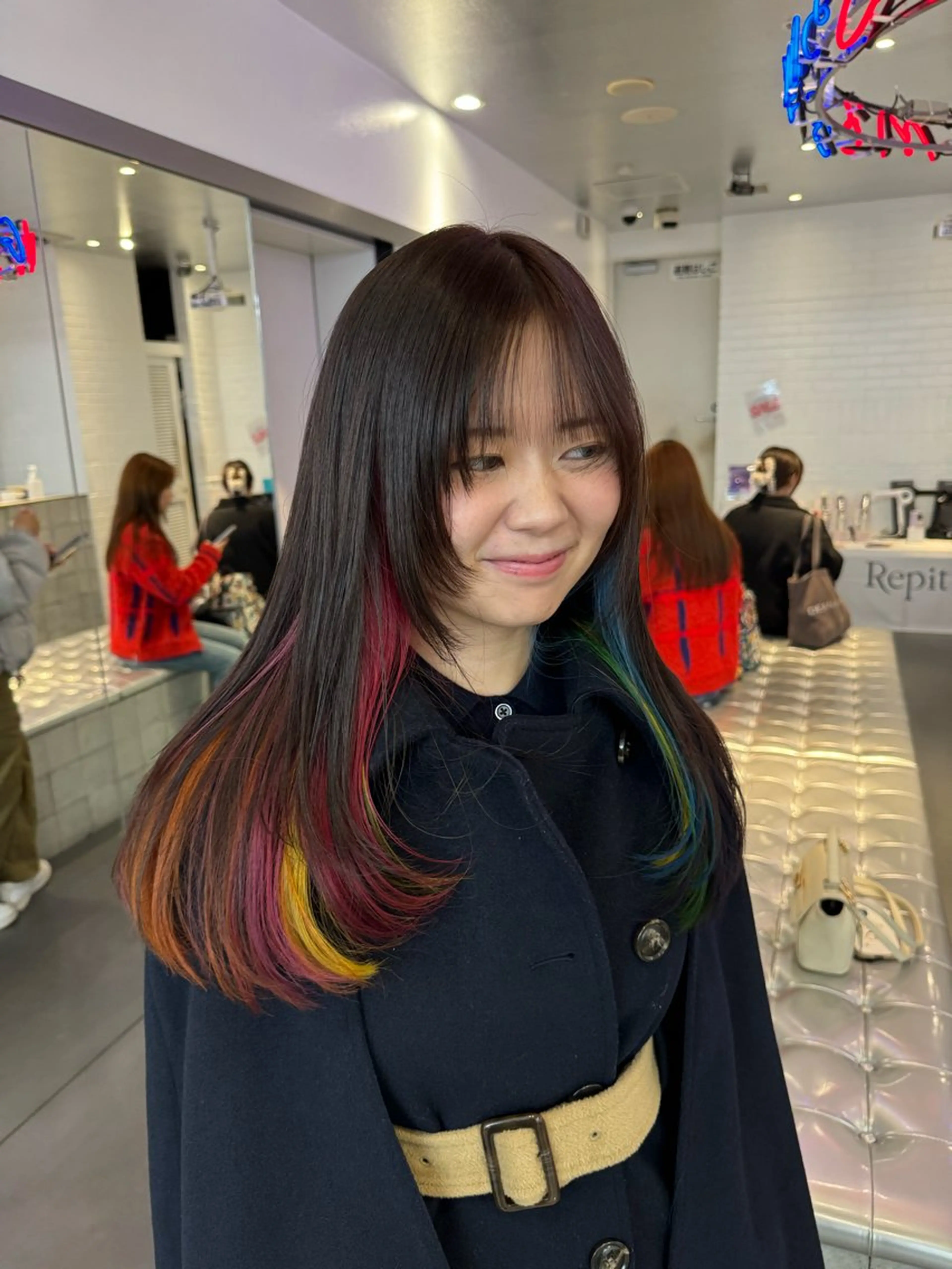 セミロング カラー カット ヘアカラー ザクザクレイヤー 🍀/ブリーチ/小田のヘアスタイル