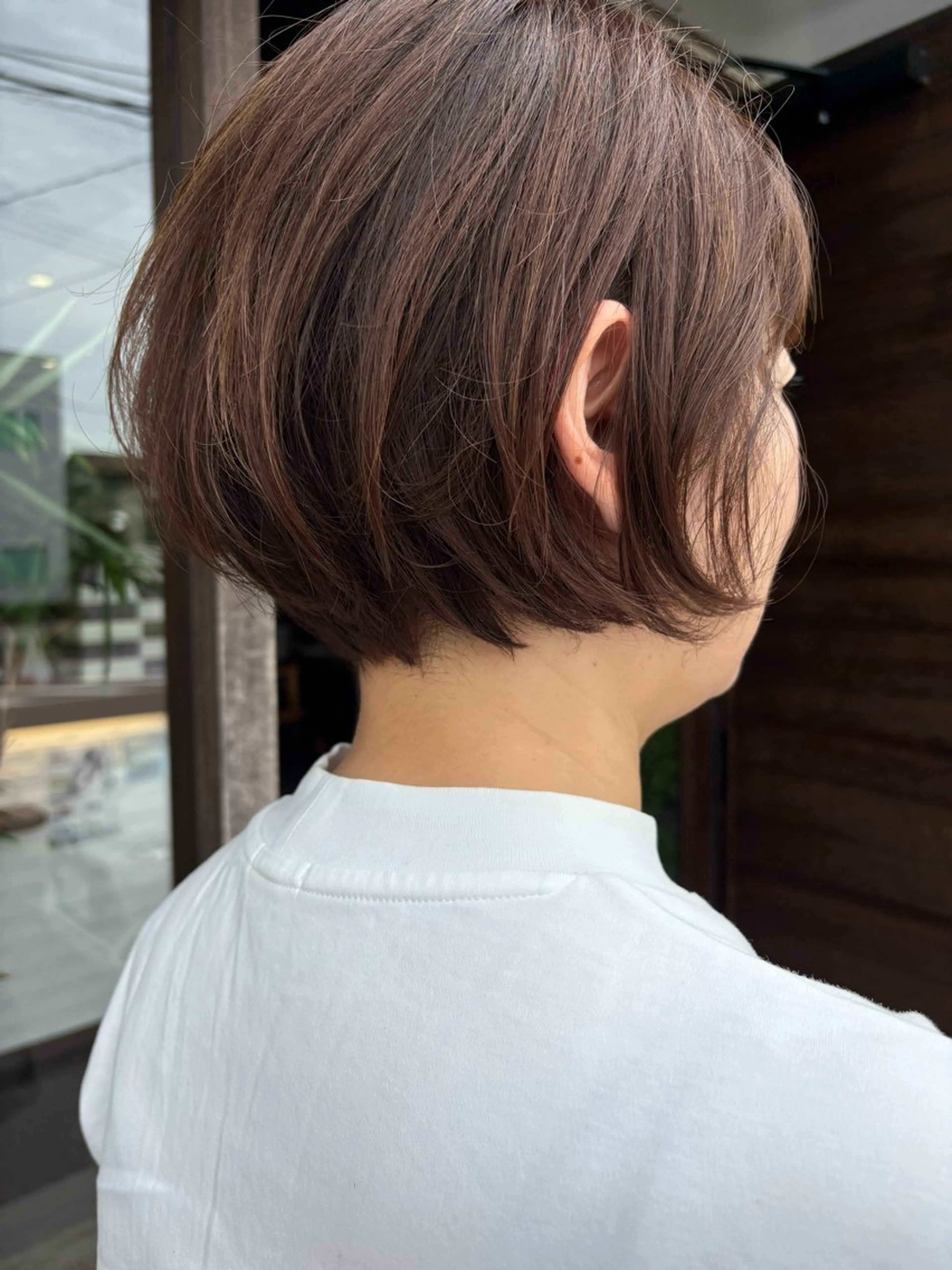 ショート ショートボブ ボブ ショートヘア ✨白髪ぼかし 🍀MINAKO☆のヘアスタイル