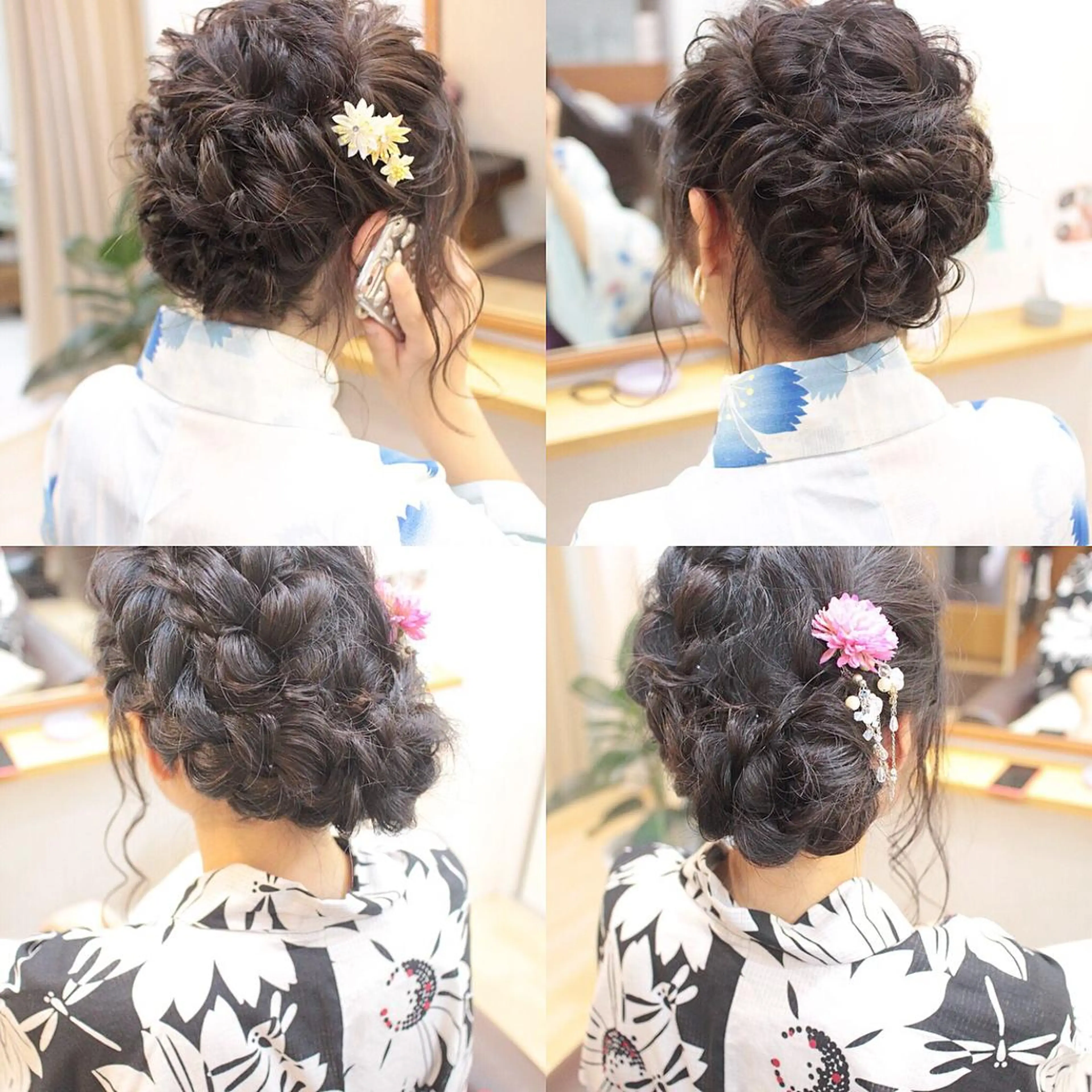 ヘアアレンジ Click所属・クニモトハルナ ボブ/柔らかカラーのヘアスタイル