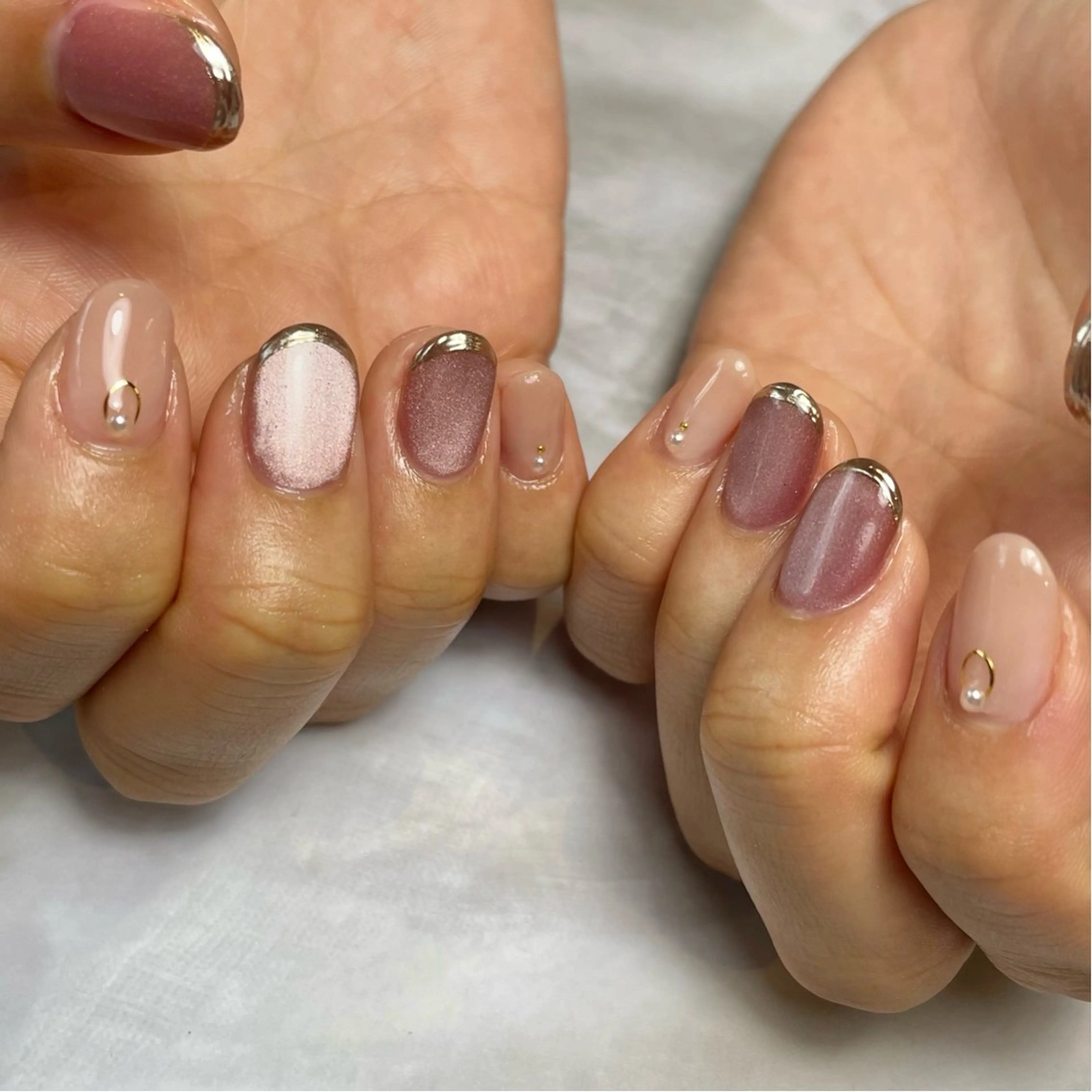 ネイル アートネイル ピンク Reflection marikoのネイルデザイン