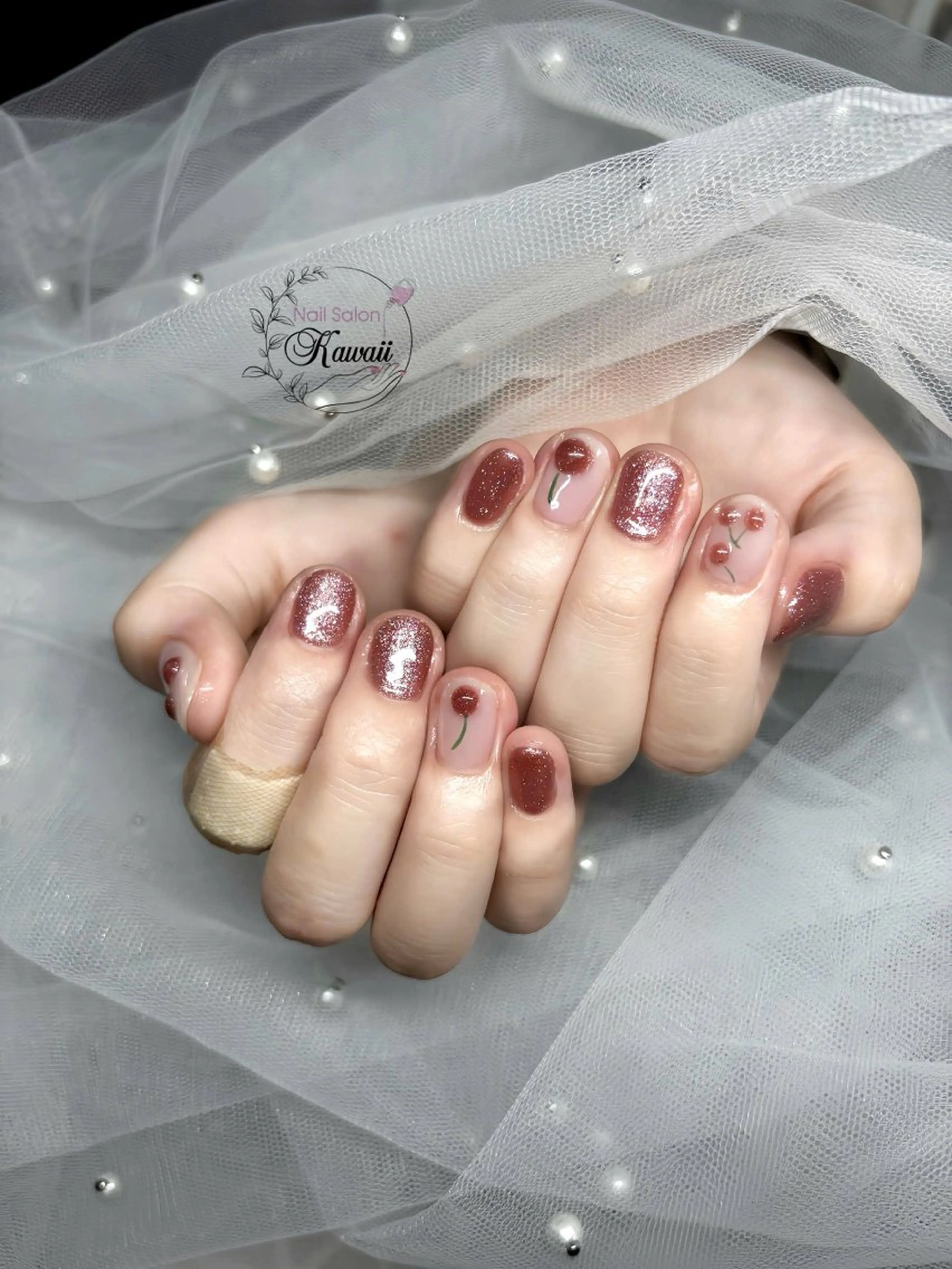 ネイル アートネイル 長さ出し フットネイル フレンチネイル ジェルネイル Kawaii Nail Salon所属・YURI NAIL NARITAのネイルデザイン