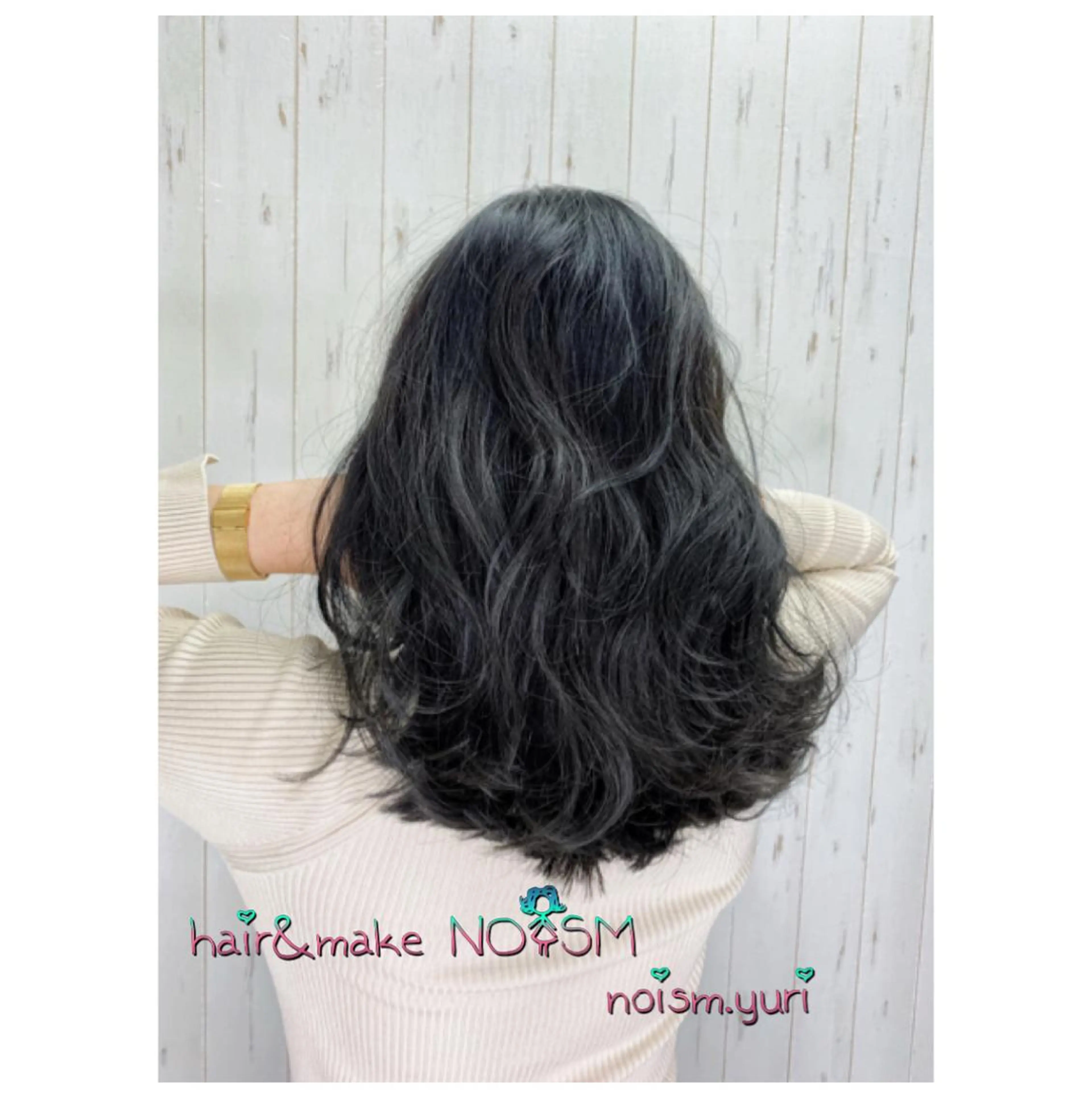 ミディアム カラー パーマ 指名支持率NO.1 スタイリストのヘアスタイル