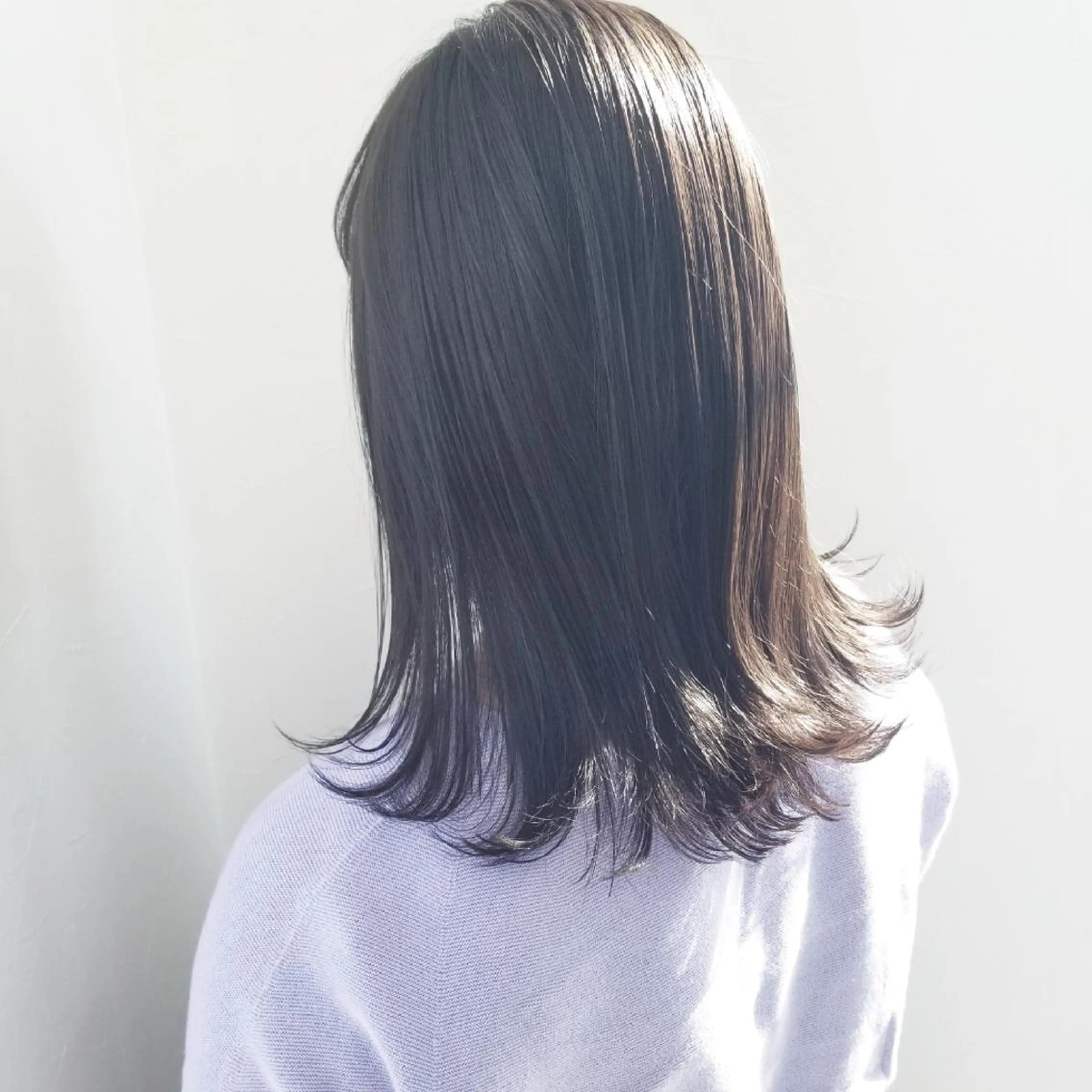 ♥実習・黒染めにも♥地毛風・黒染め風🌱暗髪ワンカラーコース♥暗髪カラー+トリートメント✨ネイビー・ブルー・グレー系も✨の写真