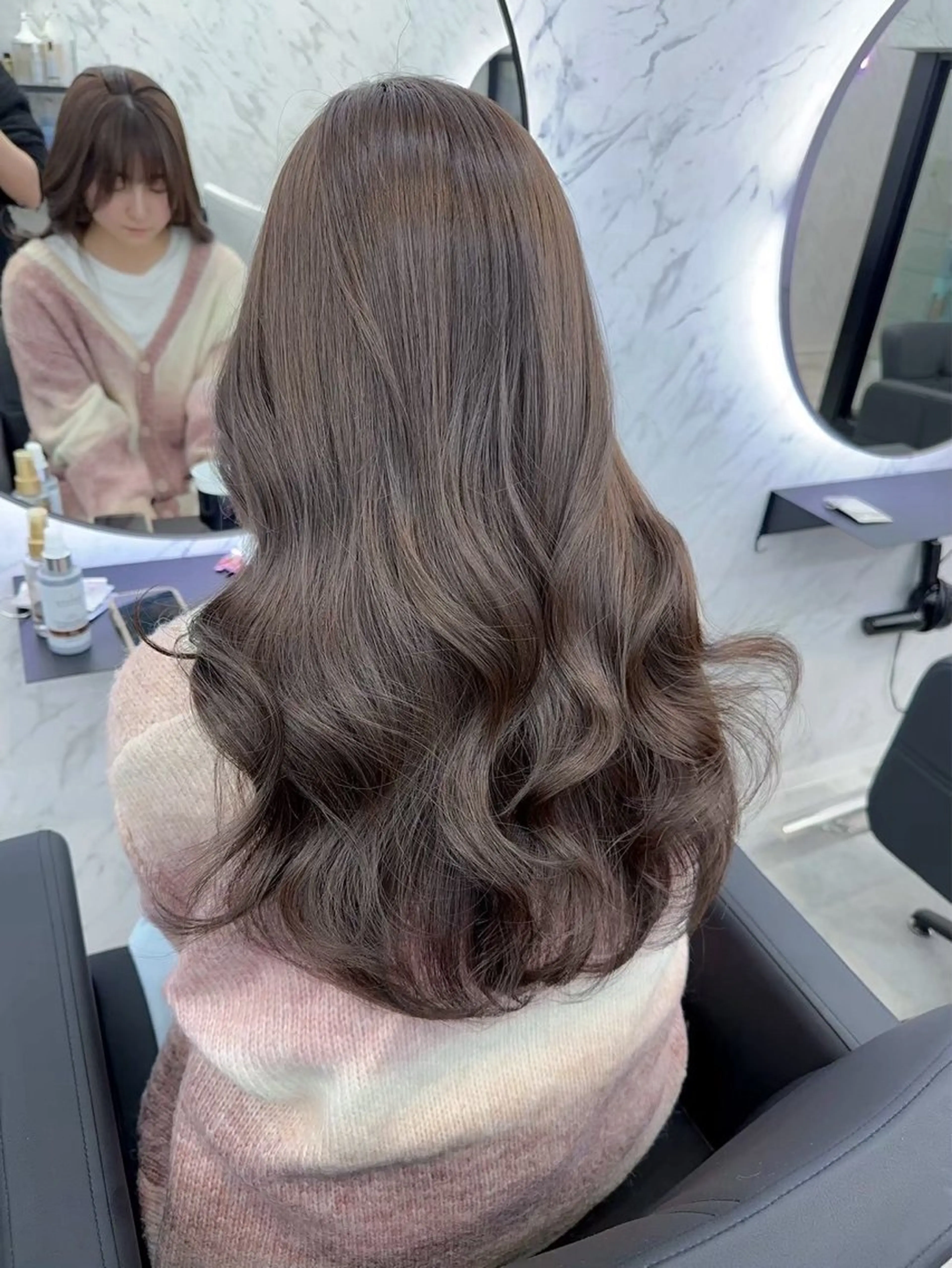 ロング カラー ベージュカラー ヘアカラー トリートメント 韓国艶カラー 🇰🇷💎MIUのヘアスタイル