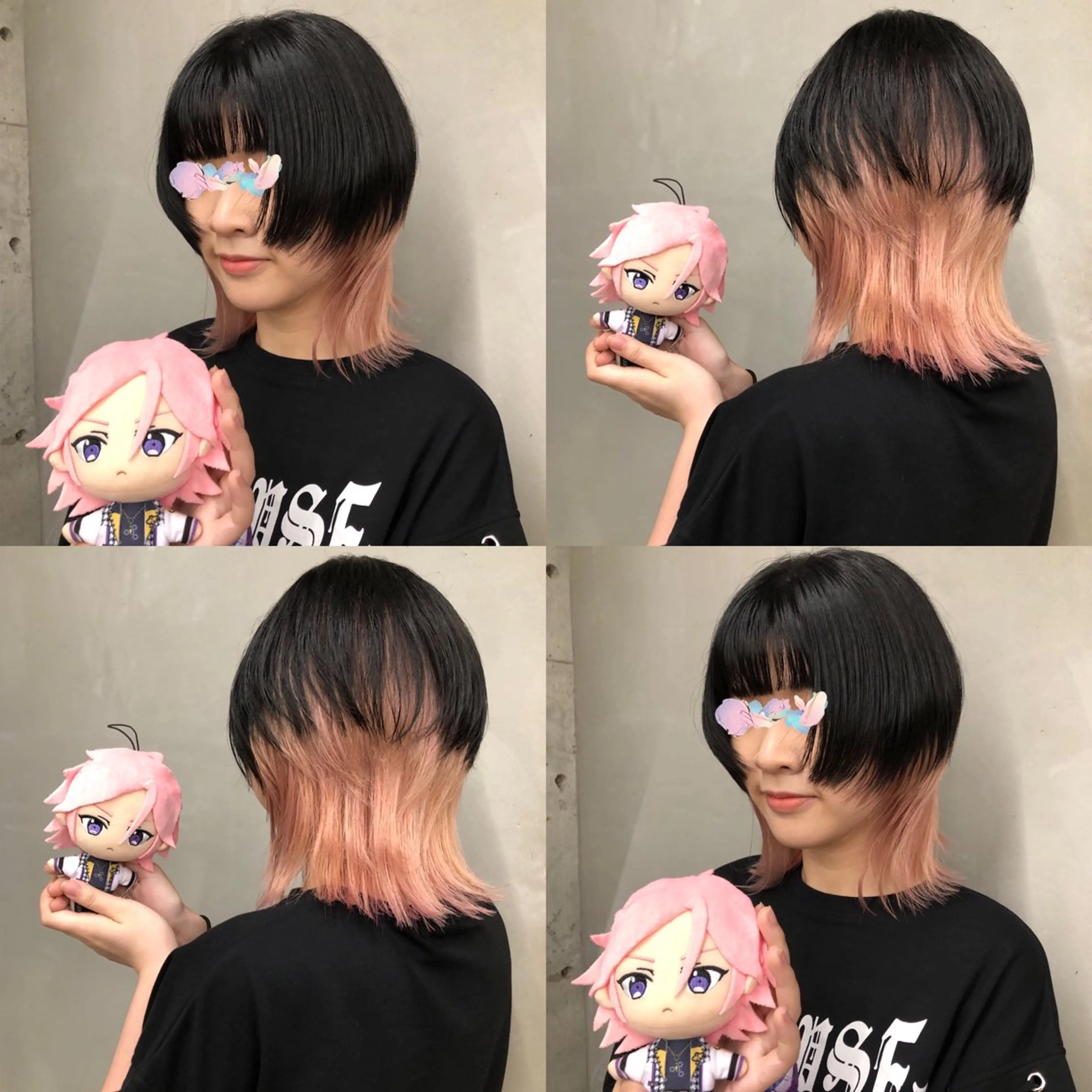 インナーブリーチ(２回)+オンカラー(ブリーチ部分のみ1色)【推しカラー/アニメカラー/ケアブリーチ/ケアブリーチ】の写真