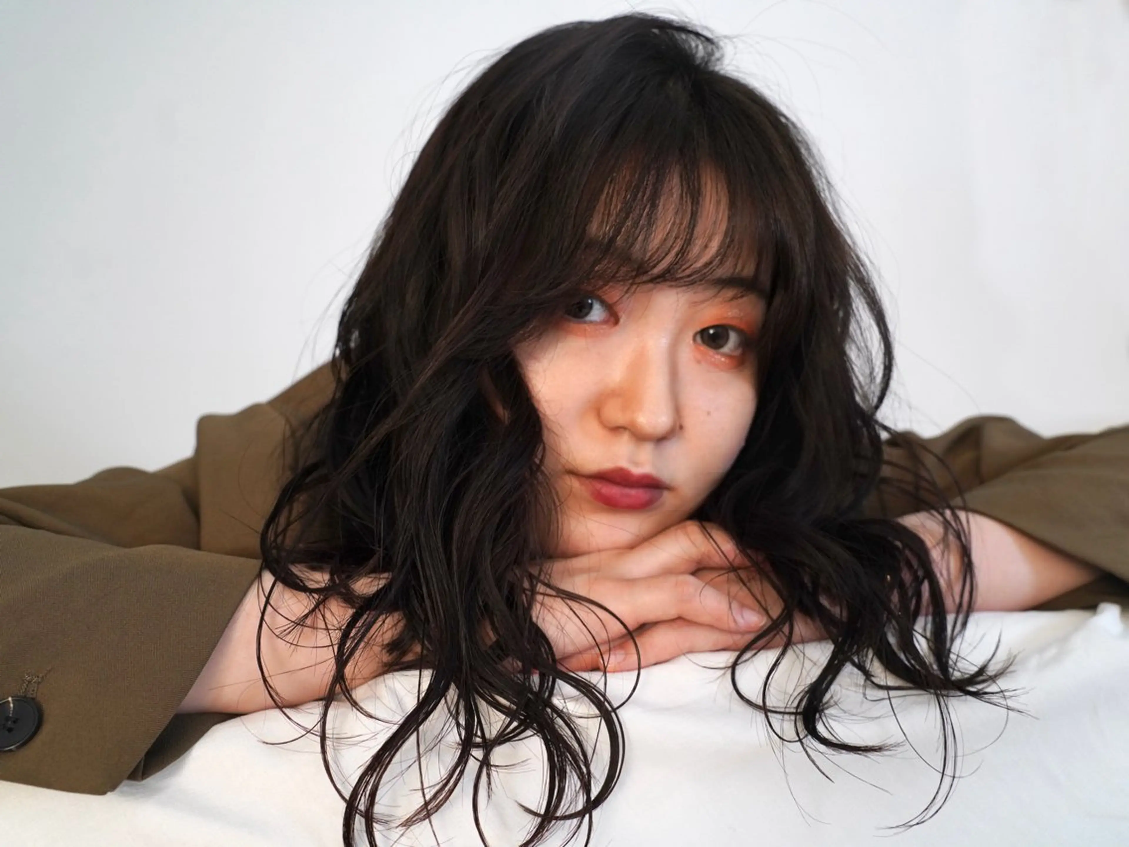 ロング パーマ ニュアンスパーマ カット パーマ mirai/レイヤー ボブ/デザインカラーのヘアスタイル