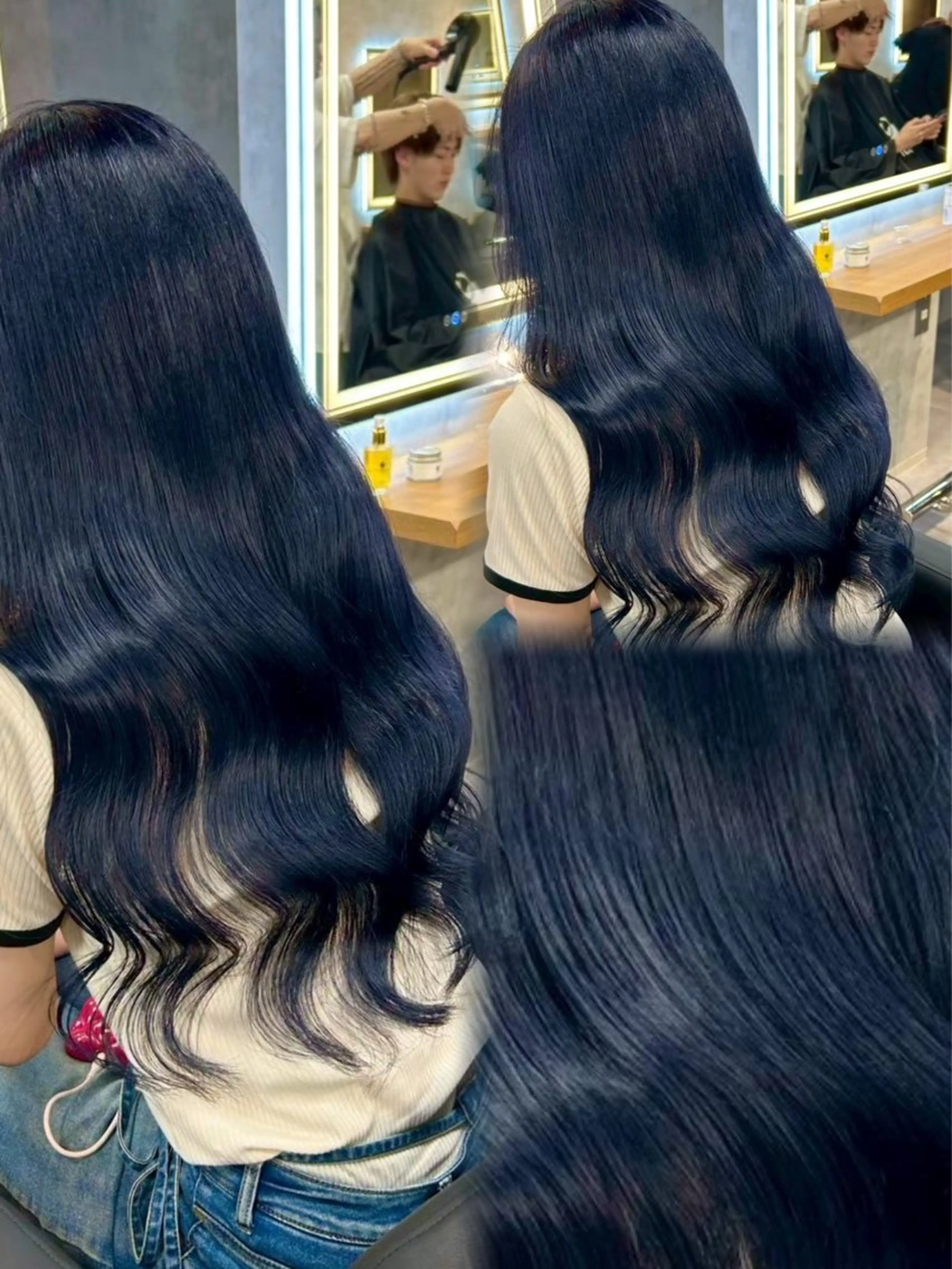 ロング カラー ヘアアレンジ ヘアカラー トリートメント ヘアセット ダメージレスカラー 🩵HIYO🩵のヘアスタイル