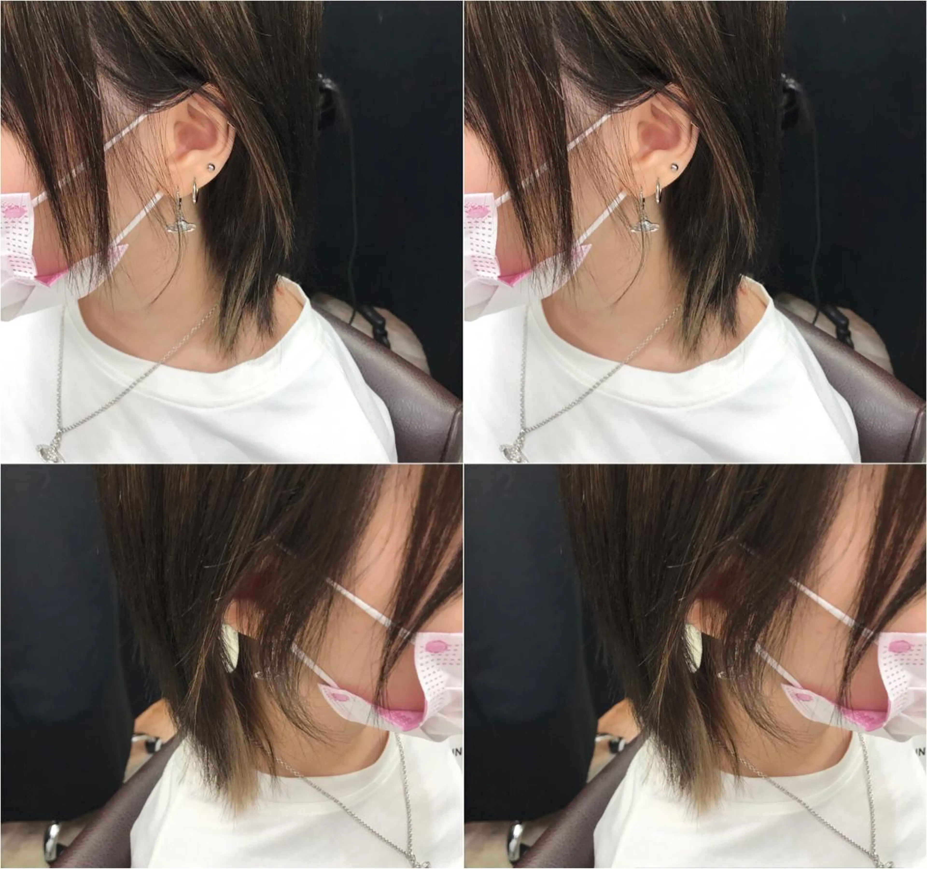 ショート カラー シールエクステ イヤリングカラー エクステ ていねい技術No.1 🌈諏訪 健太のヘアスタイル