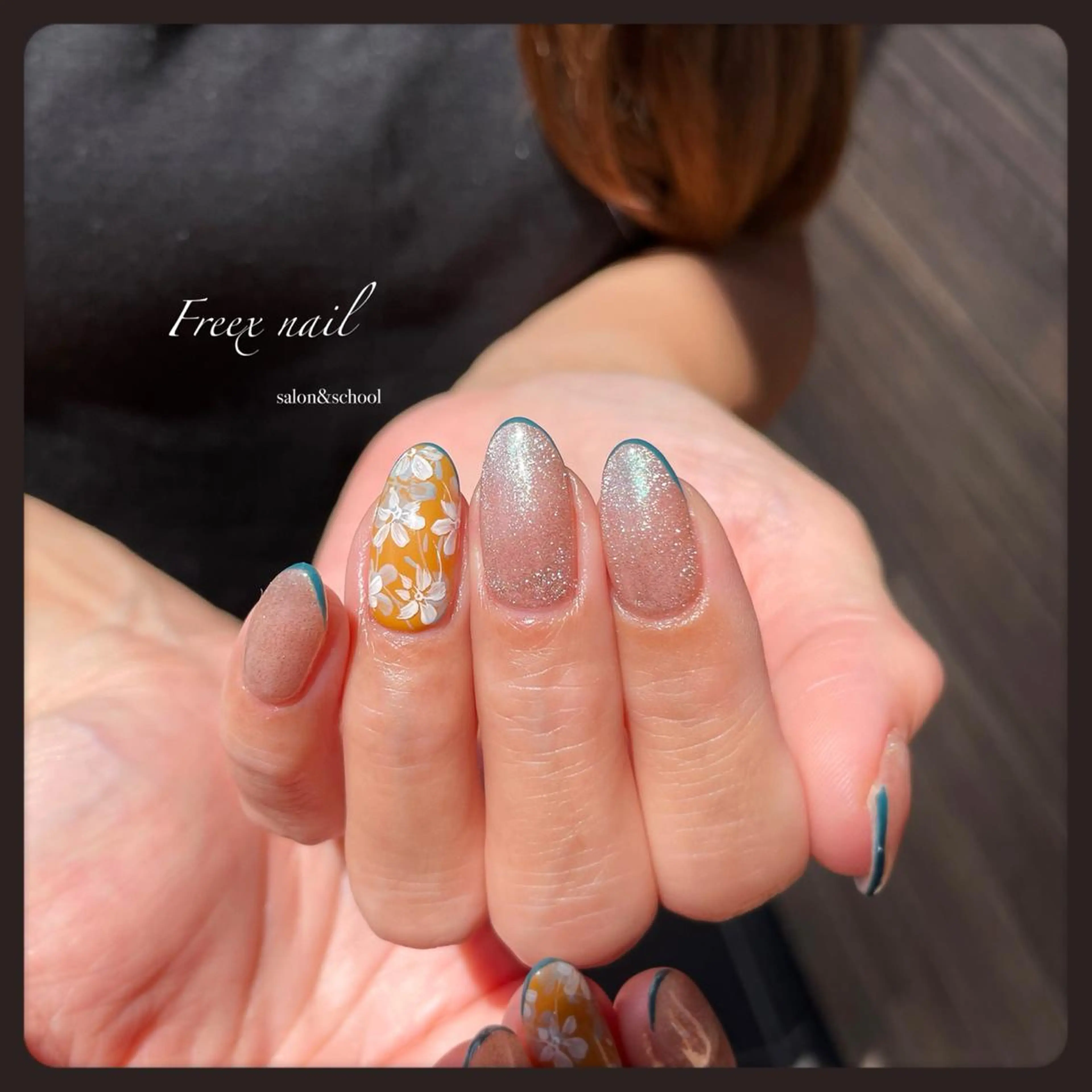 ネイル フラワーネイル ハンドネイル ハンドケア Freex nail所属・freex nail /ニュアンス/個性派のネイルデザイン