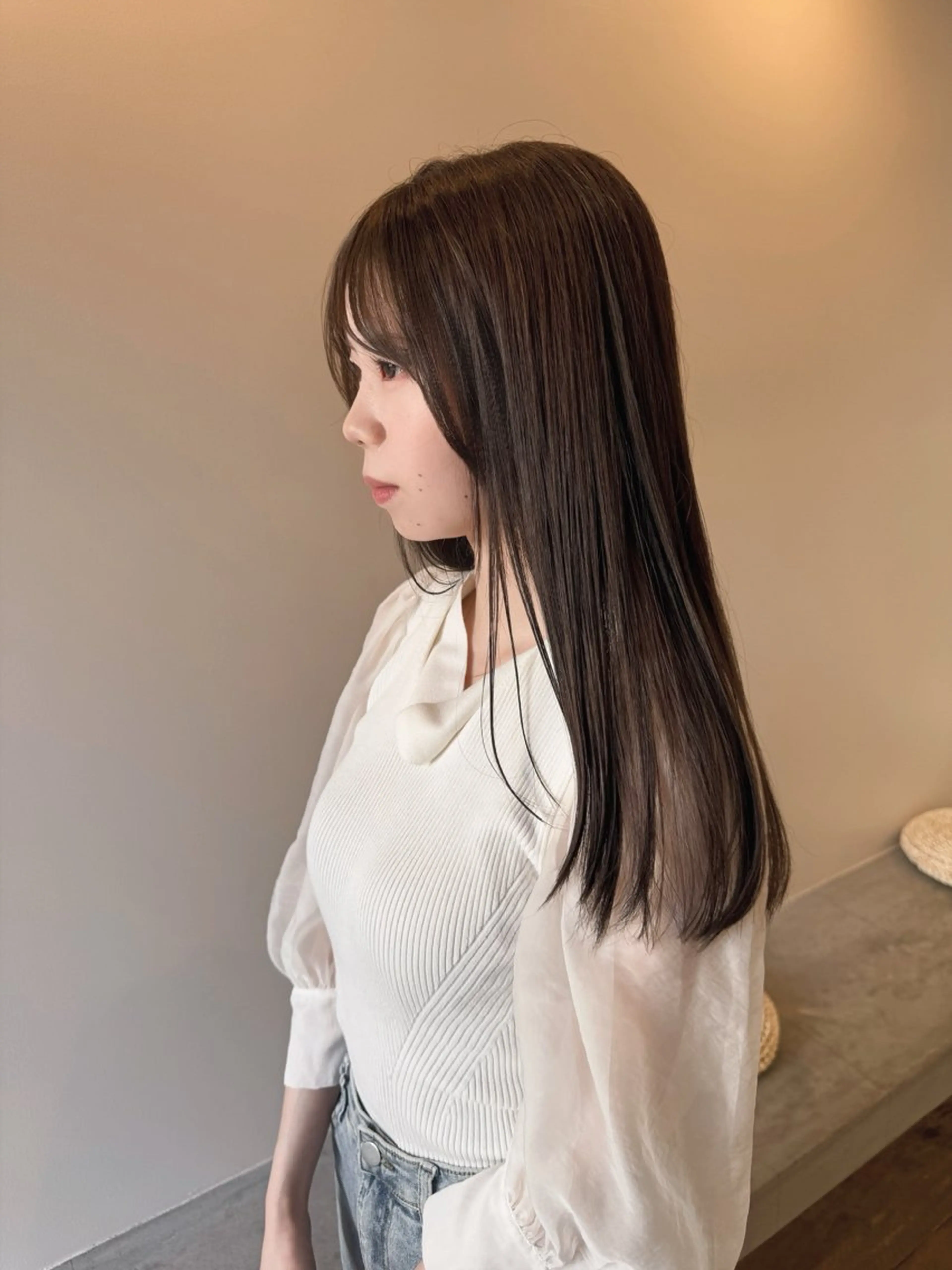 ロング カラー カット 縮毛矯正 トリートメント 💛🤍U too e’s 鎌倉🧸のヘアスタイル