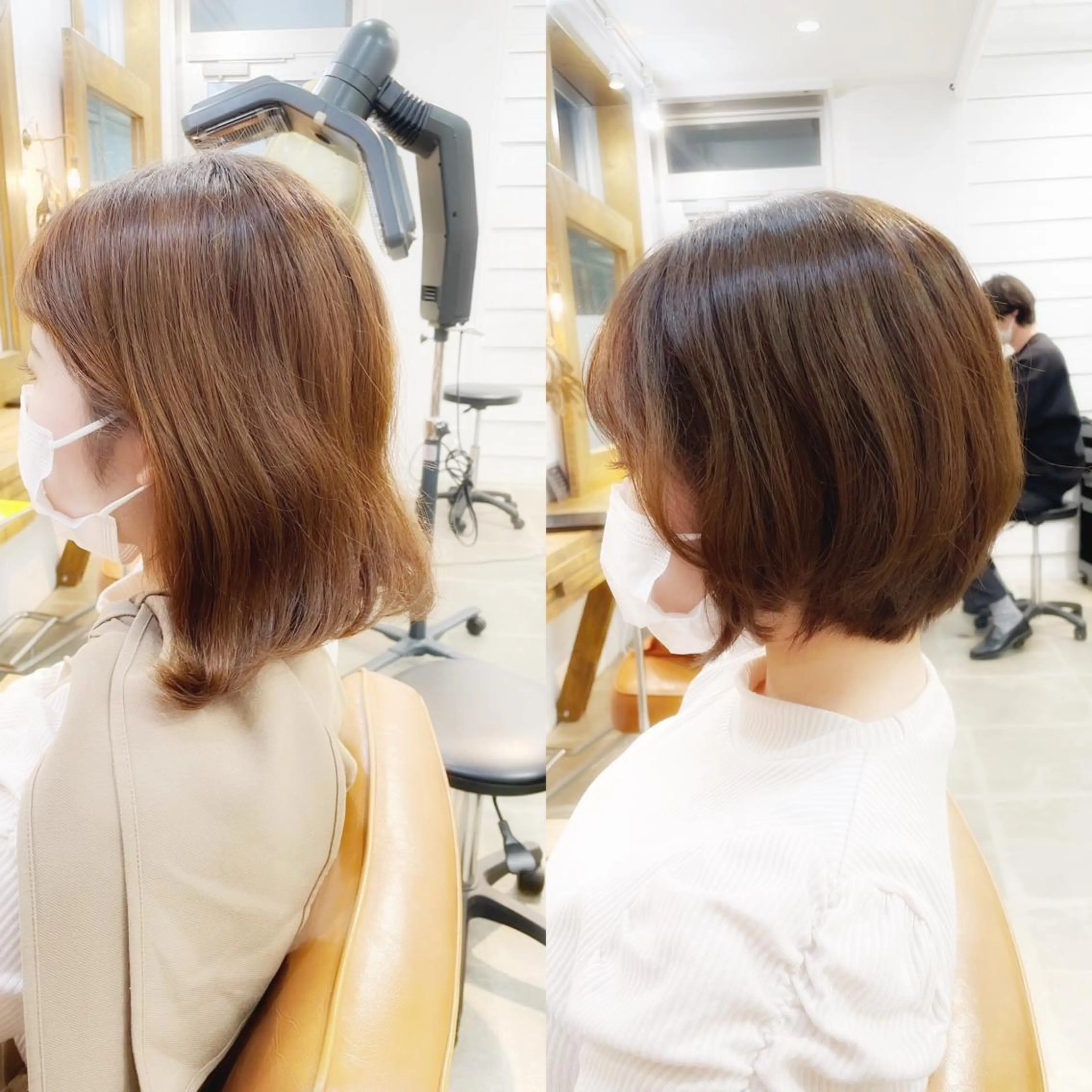 ショート カラー ショートボブ アッシュ ボブ シースルーバング ショートヘア カット ヘアカラー newline銀座所属・👑銀座ショート/ 絶壁補正/金子涼👑のヘアスタイル