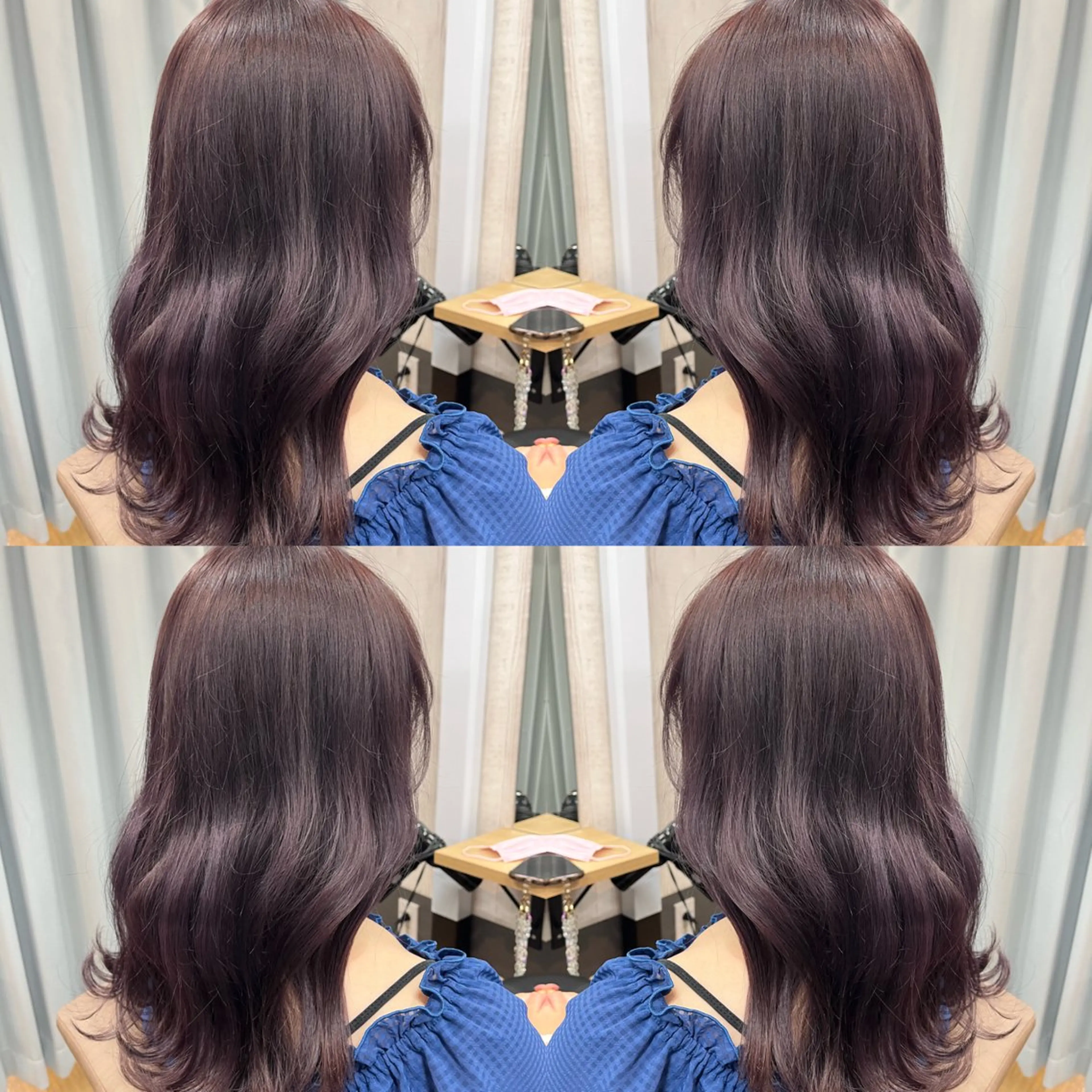 ✨当日ミニモ限定価格✨デザインカット+カラー+3stpトリートメント【白髪染め可】の写真