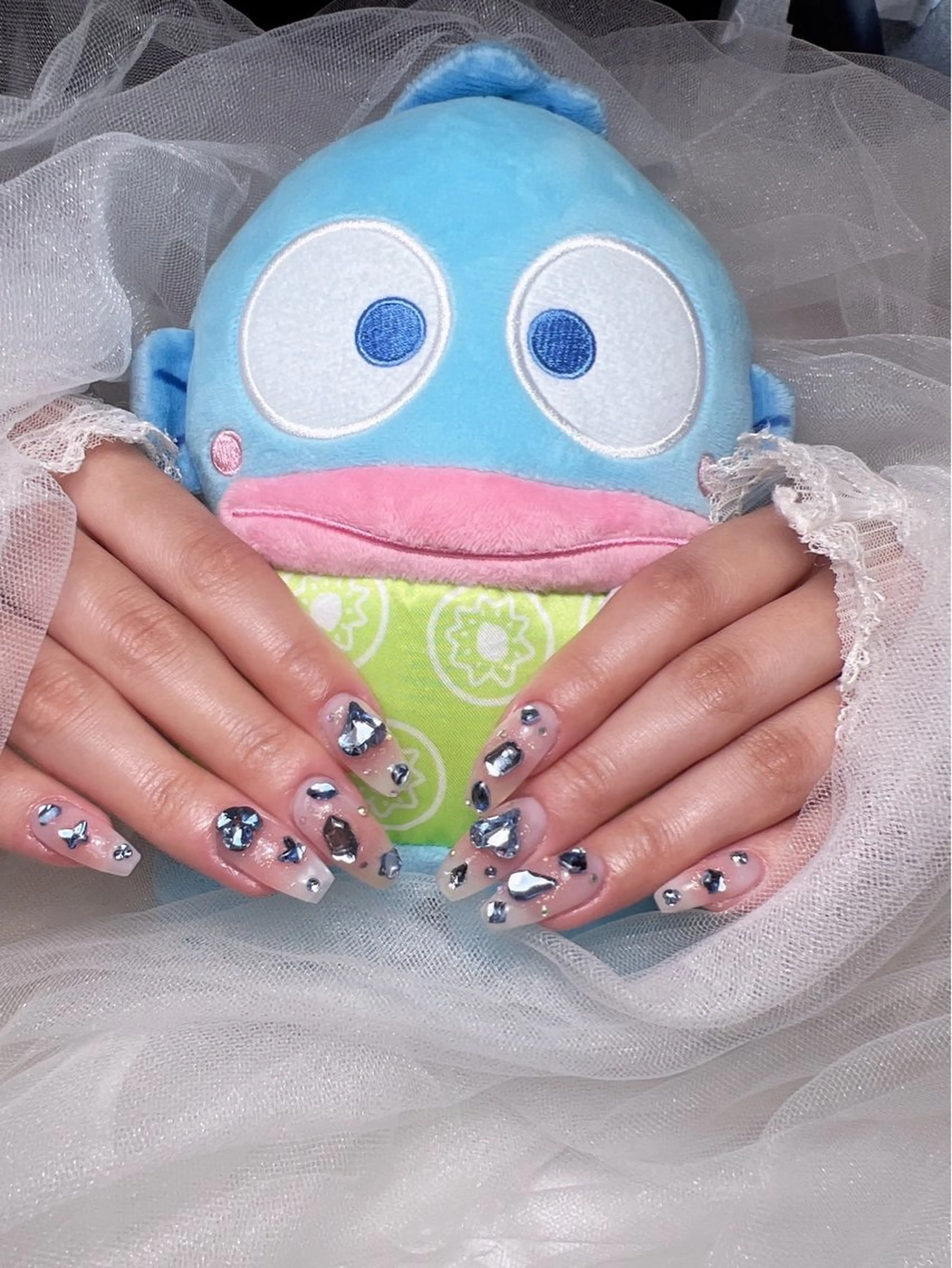 ネイル チークネイル 長さ出し フレンチネイル ハロウィン マグネットネイル She_nail所属・ELSA_ Bellaのネイルデザイン