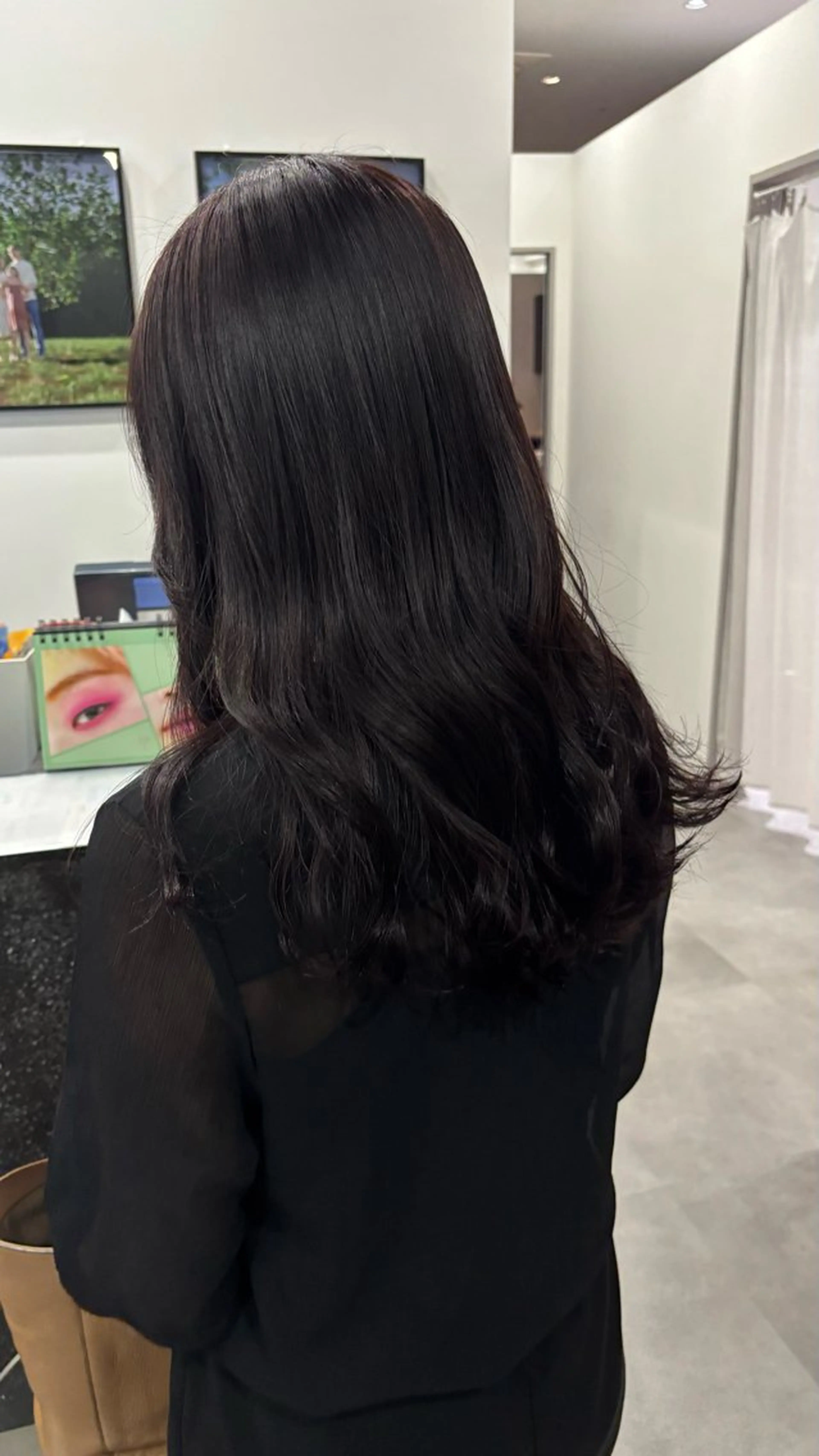 セミロング カラー ブラウンカラー パープルカラー パープルブラウン カット ヘアカラー トリートメント ハイトーンカラー/ インナー/木村黎🌞のヘアスタイル