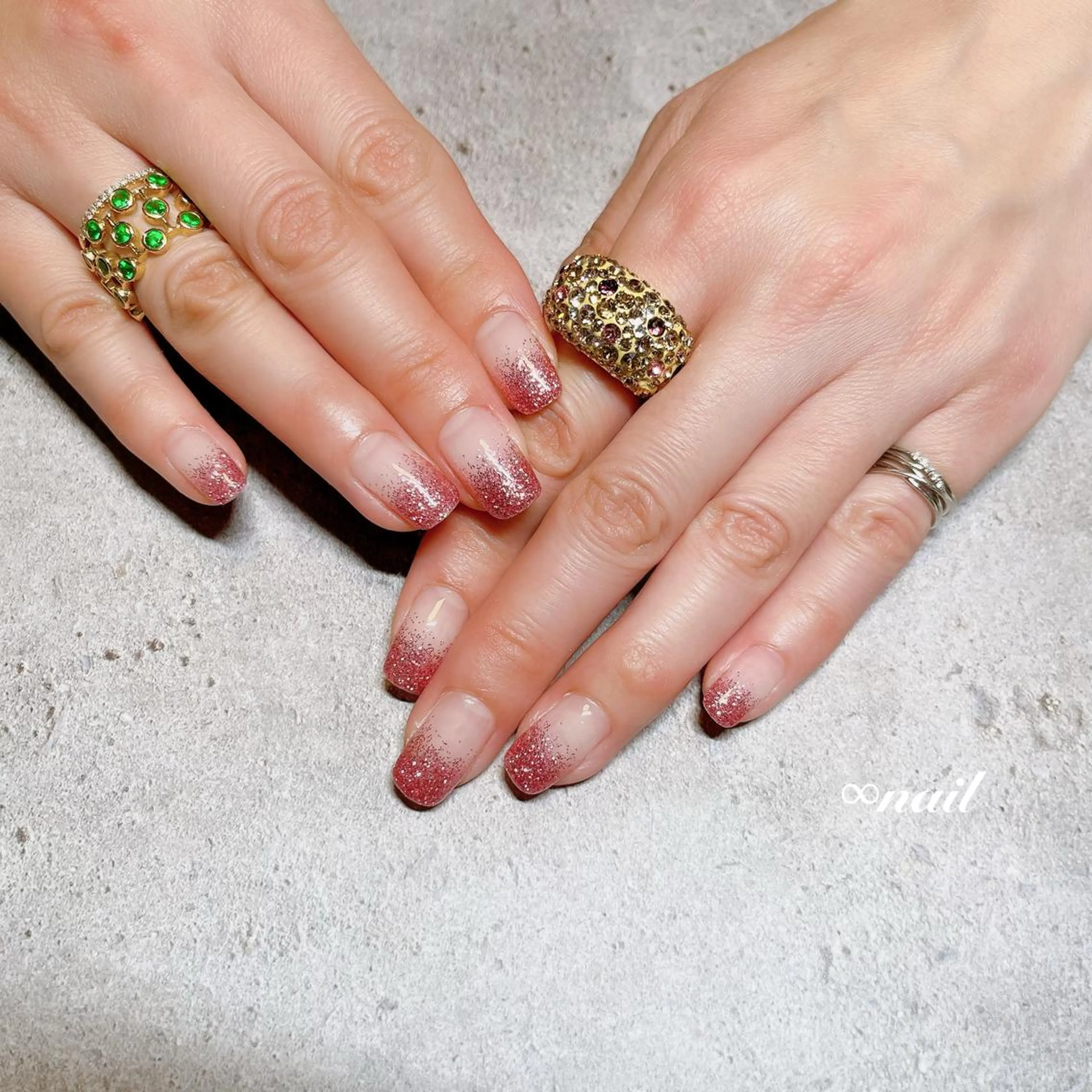 ネイル アートネイル ジェルネイル 氷ネイル・うるうるネイル キラキラネイル オフィスネイル ♾nail 恵美のマツエク・マツパデザイン