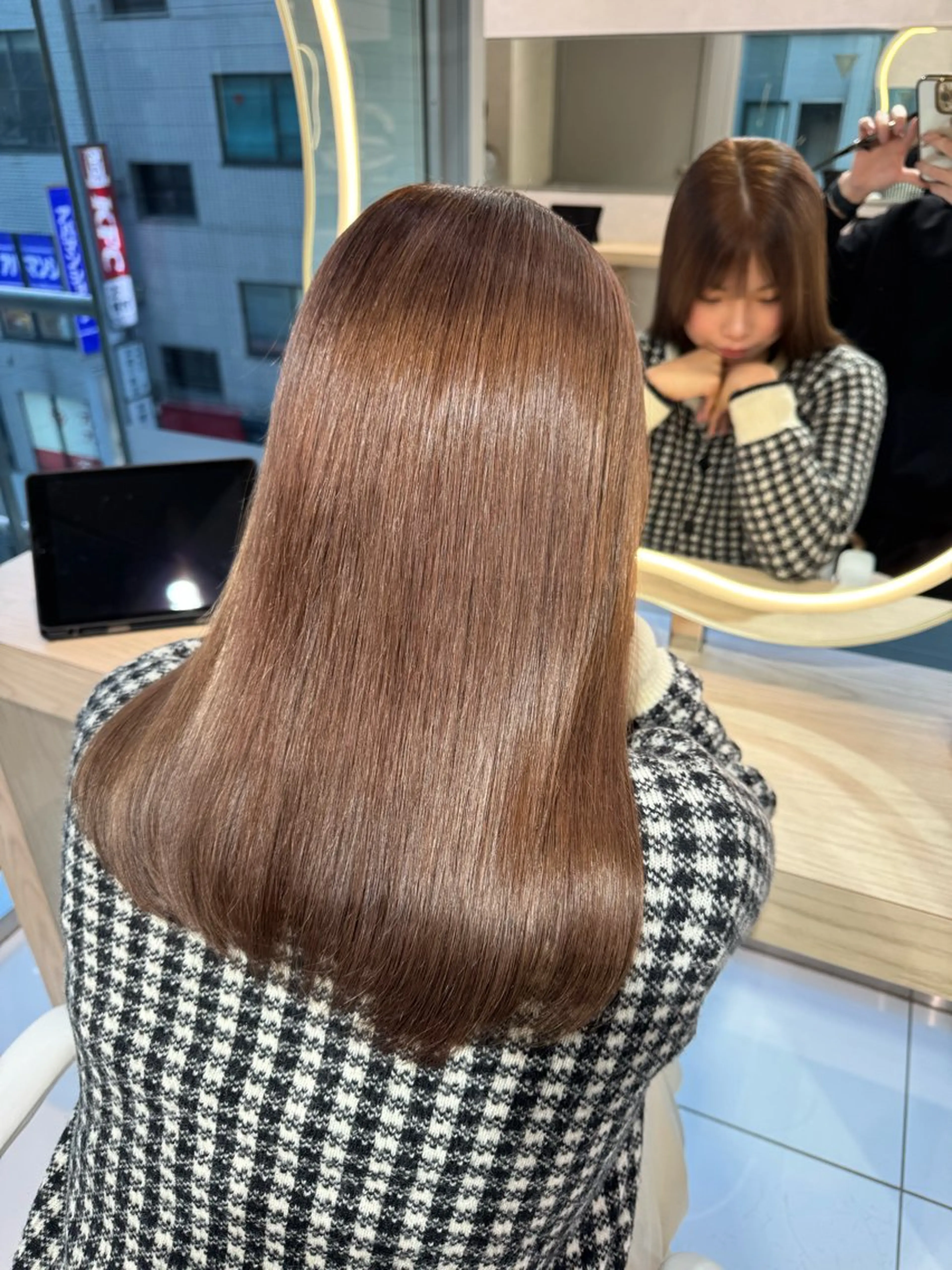 ロング ヘアカラー 顔まわりカット/ カラー/西野和裕のヘアスタイル