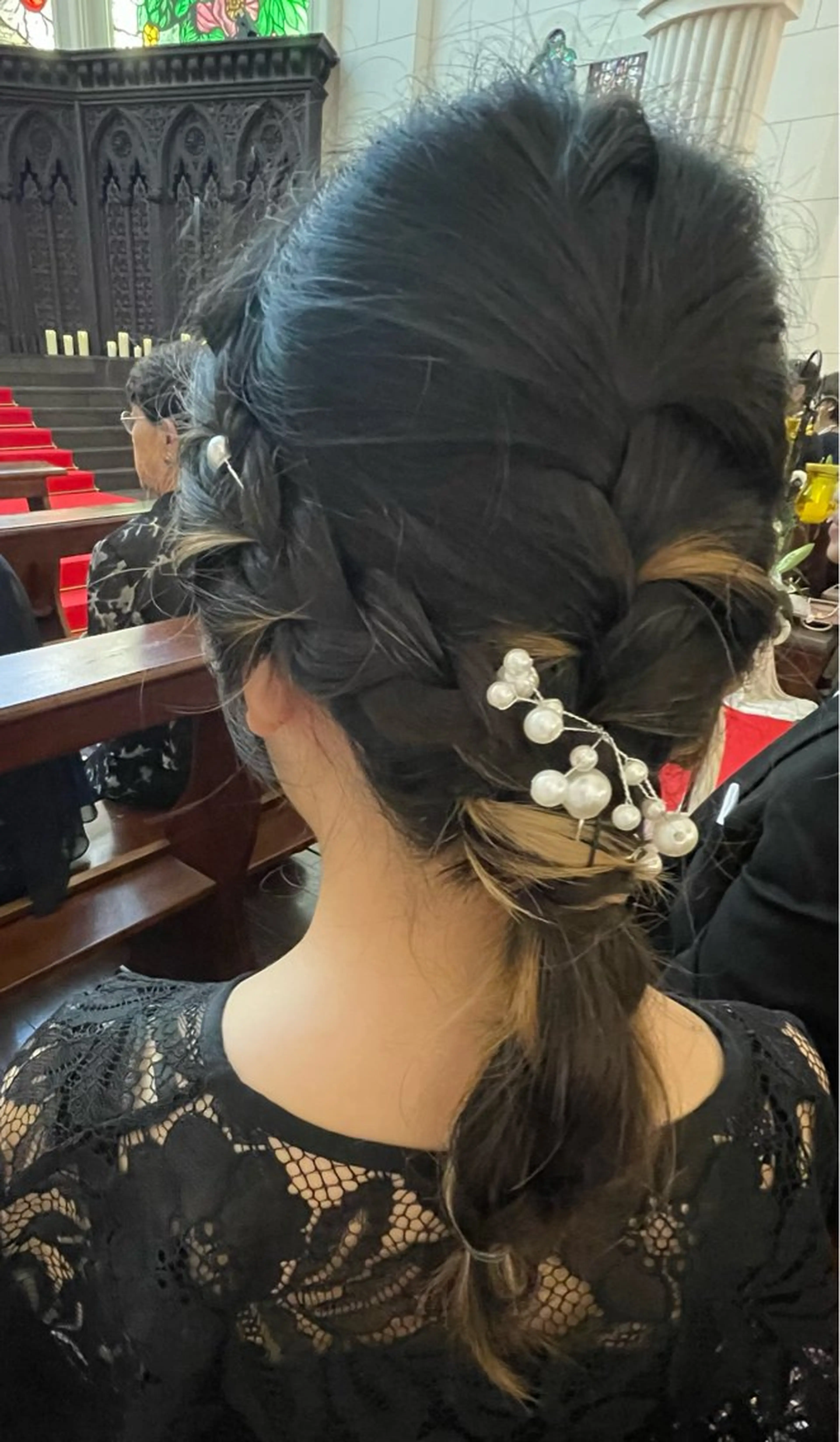 ヘアアレンジ ヘアセット レイヤー×ハイライト 🌷RINA🌷のヘアスタイル