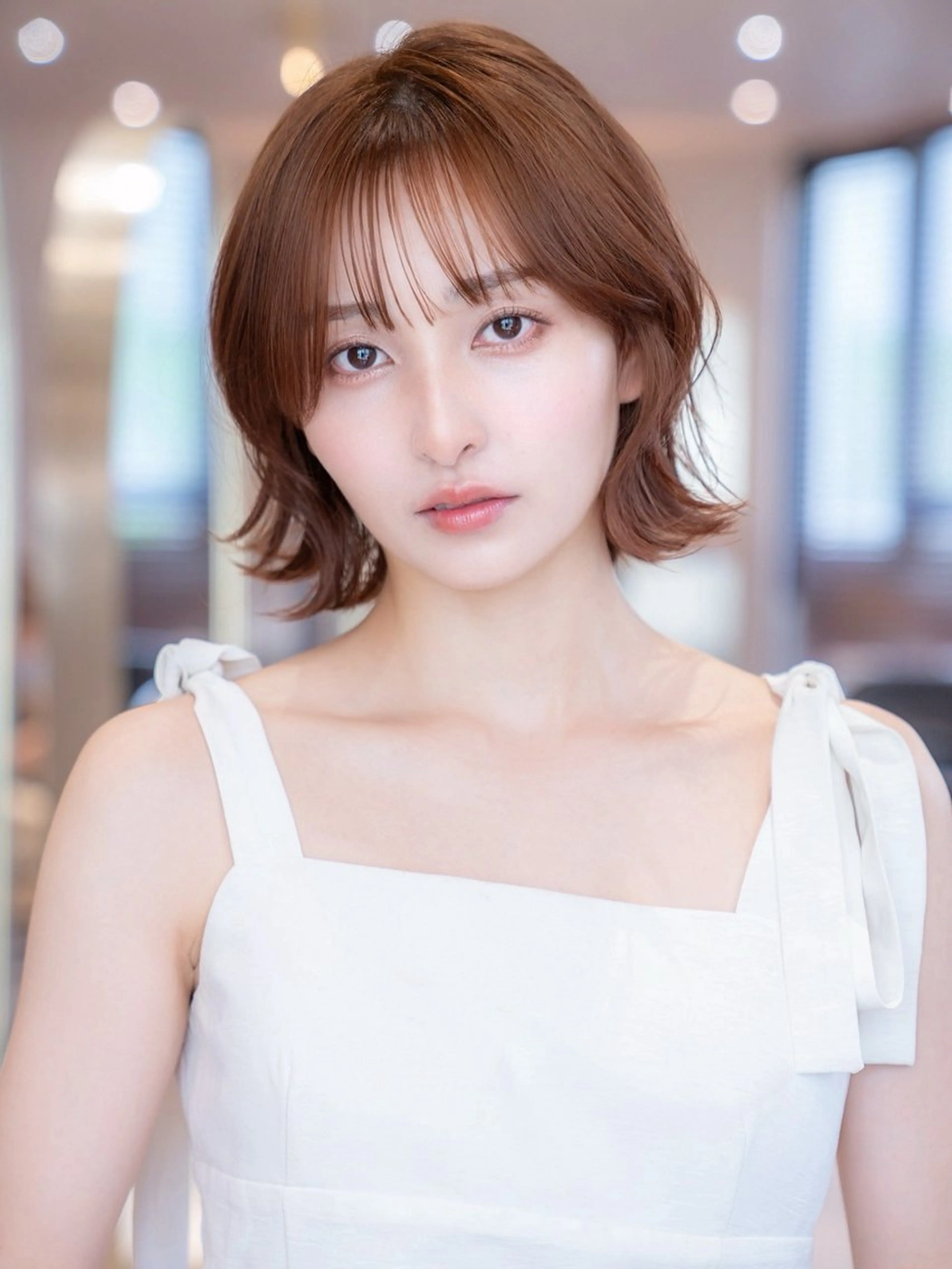 ミディアム カラー カット ヘアカラー トリートメント 渋谷/レイヤーボブ・ 韓国ボブ特化/楓のヘアスタイル