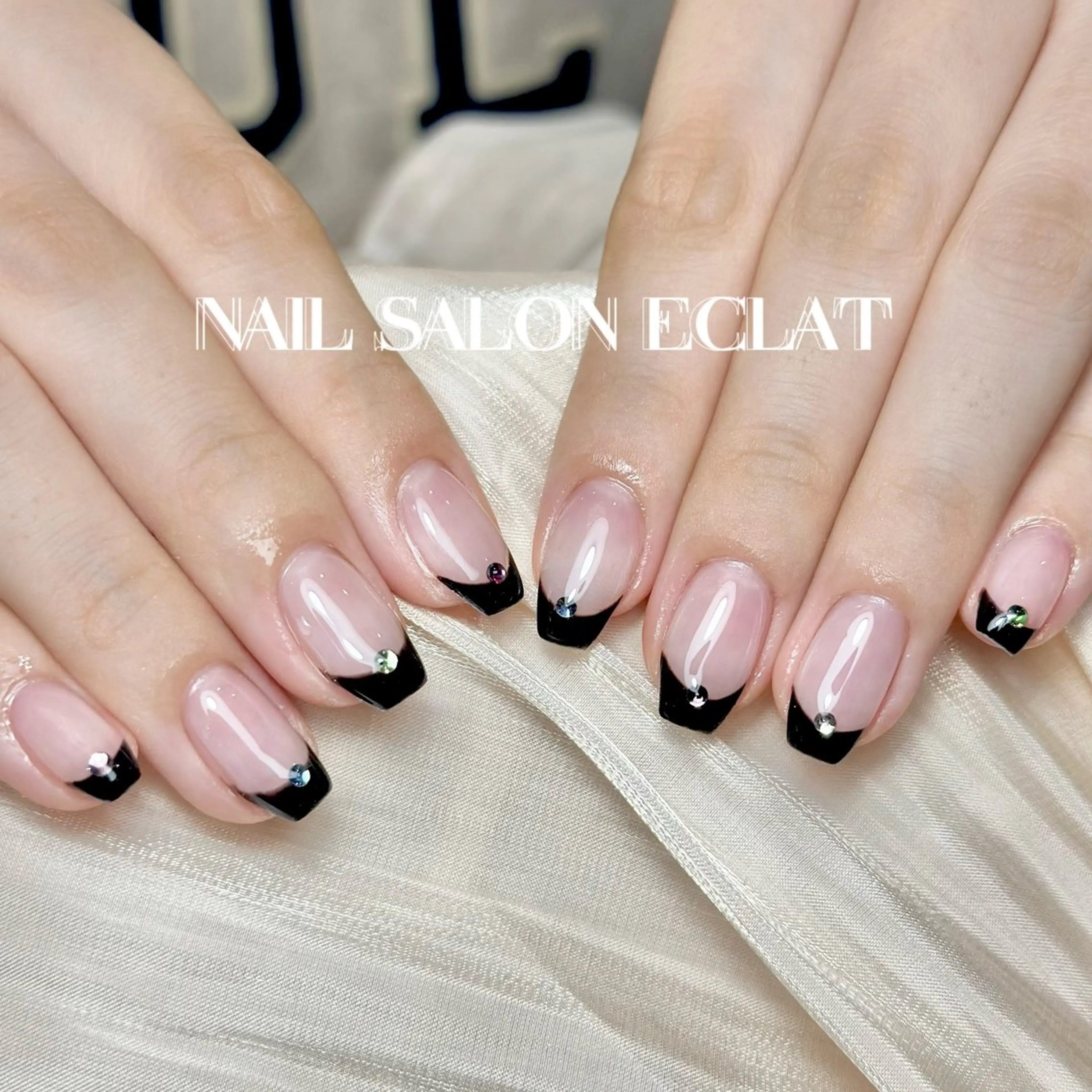 ネイル フレンチネイル ハンドネイル ネイルサロン Eclat溝ノ口店のネイルデザイン