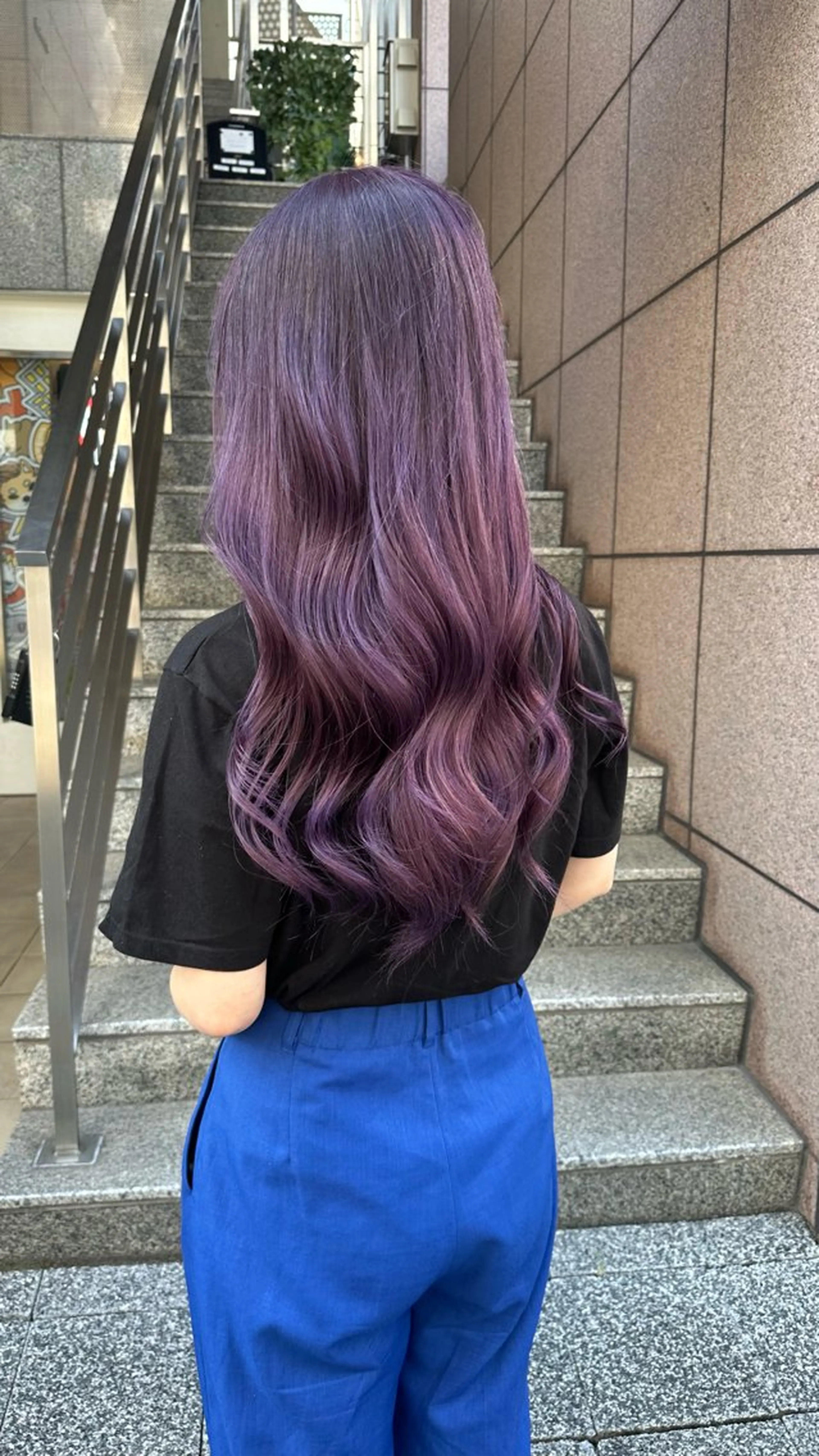 ロング カラー ブリーチ ハイトーンカラー ラベンダーカラー ブリーチなしカラー ボブ REINA☁️透明感 カラー/ぷつっと♡のヘアスタイル