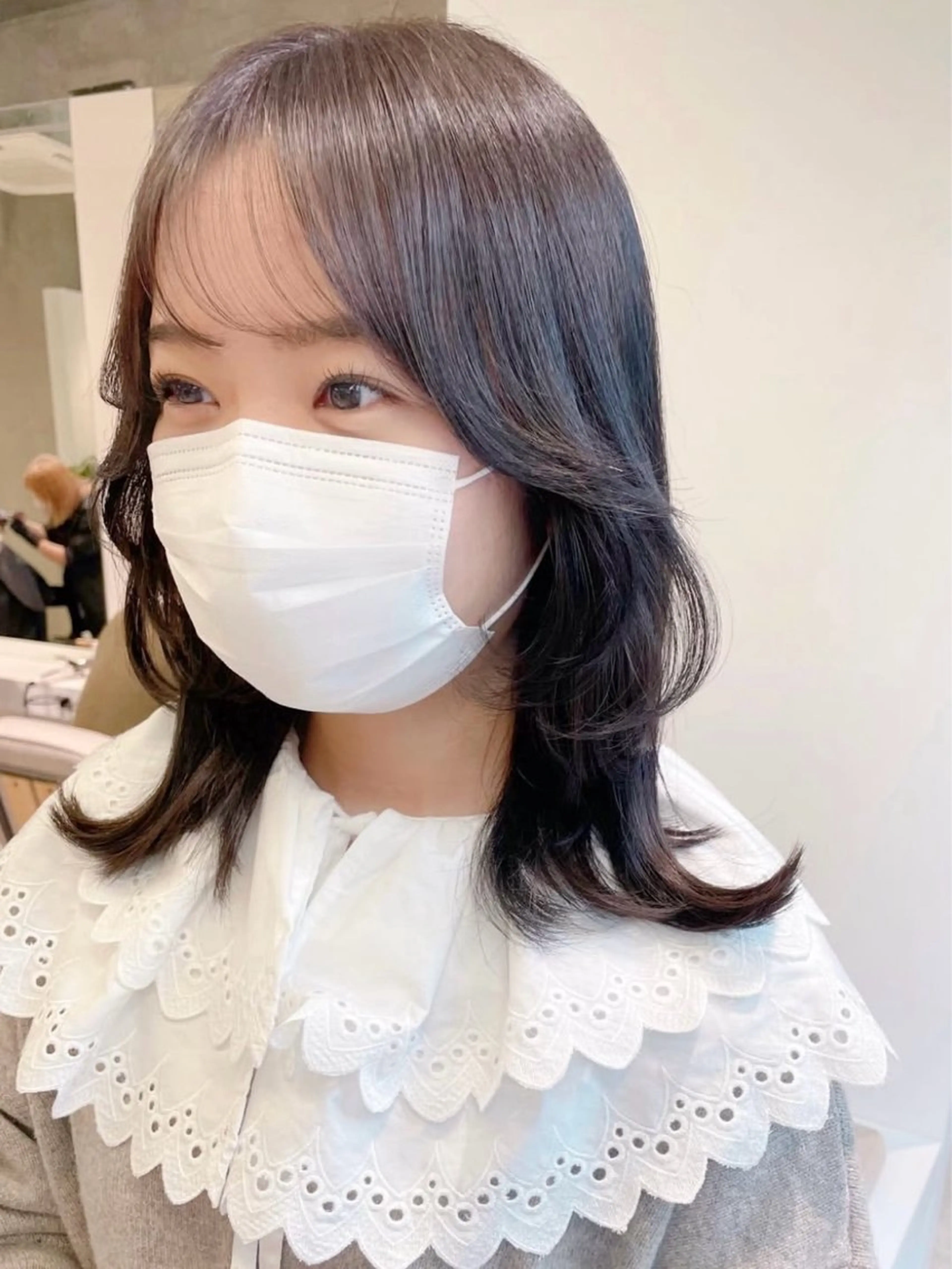 ミディアム カラー 縮毛矯正 ちえみ/ ボブ・ショート募集中のヘアスタイル