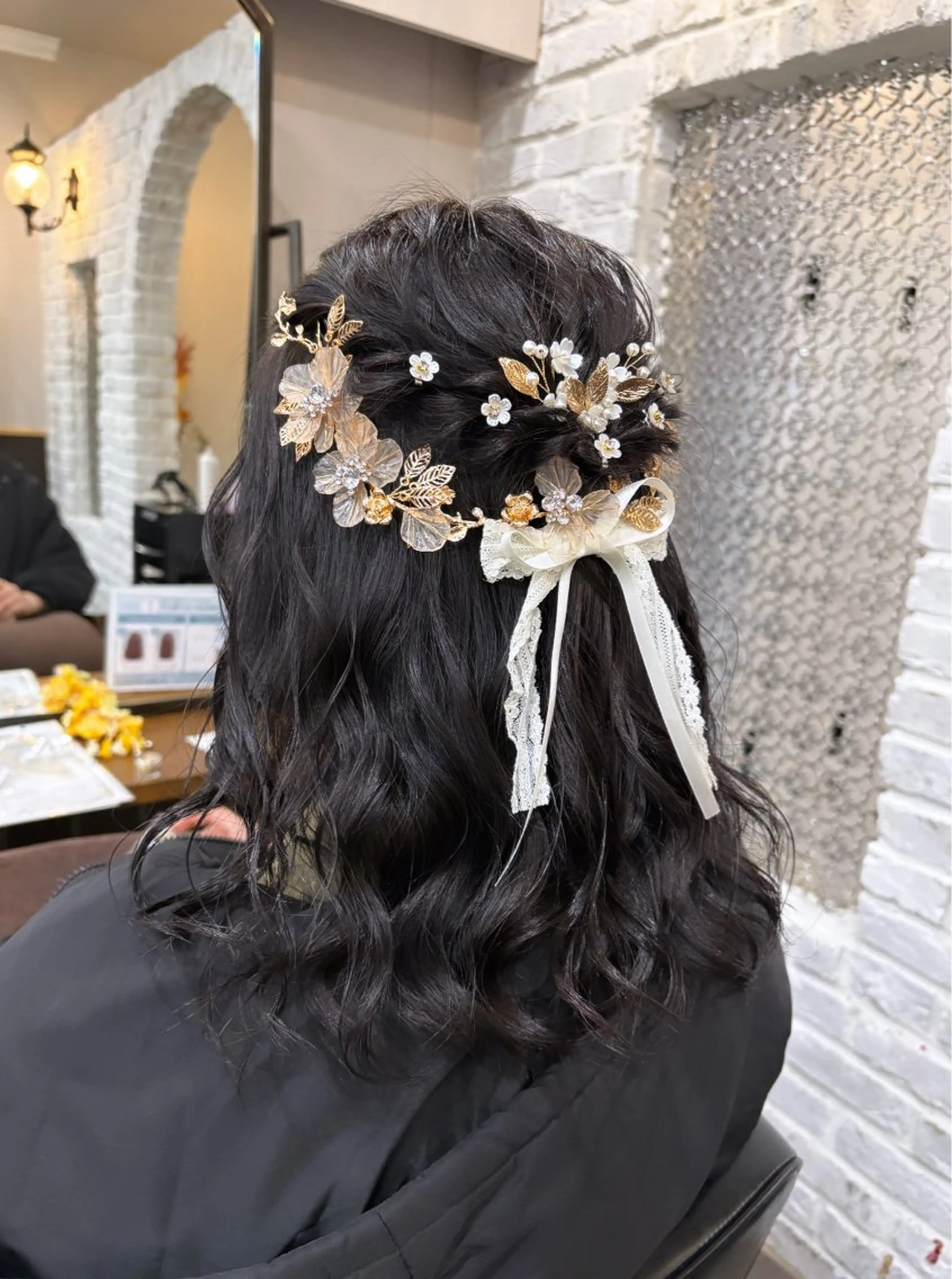 セミロング ヘアアレンジ ヘアセット 🦄🩵YUNA 🩵🦄のヘアスタイル