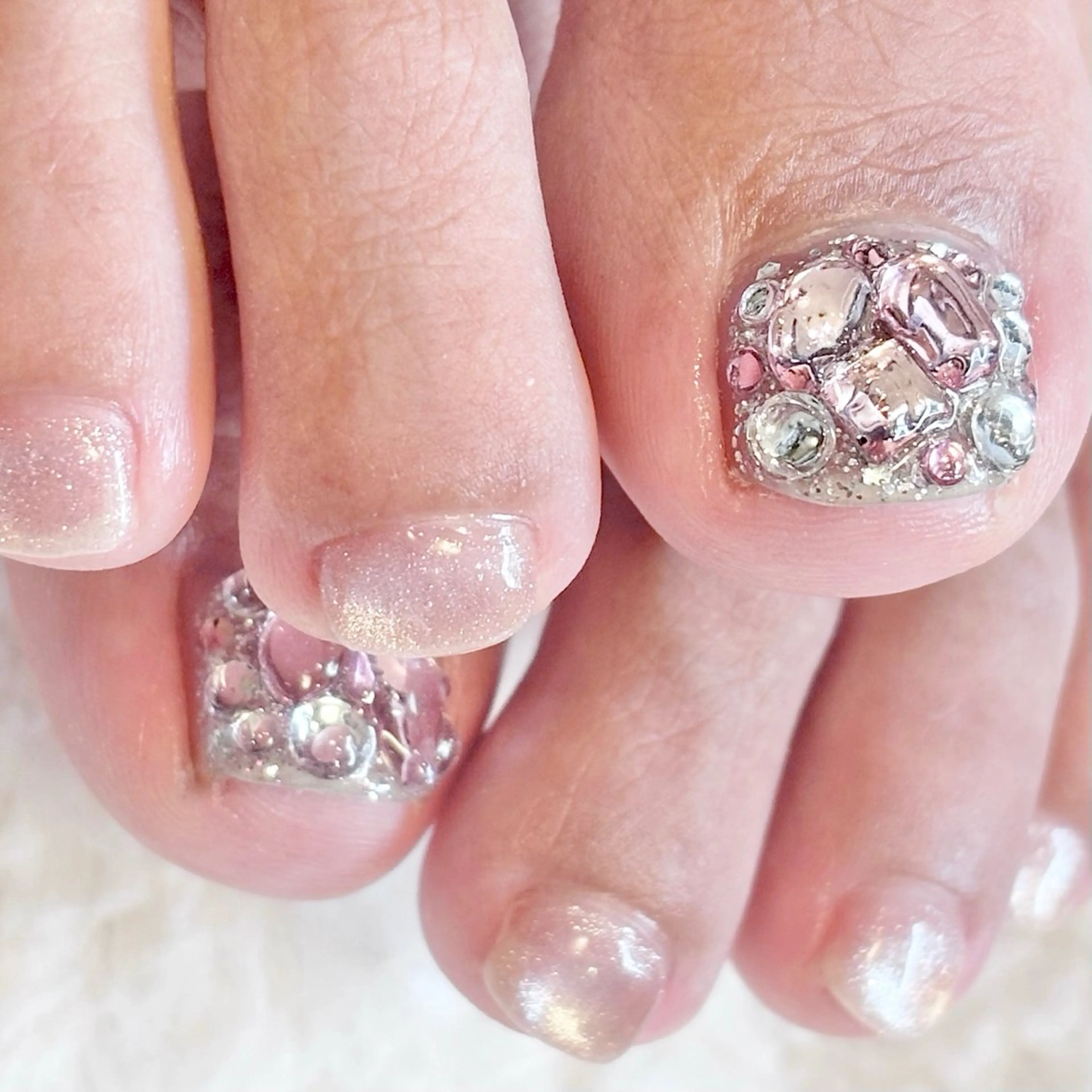 ネイル フットネイル Lelole 🫧マグネット🫧のネイルデザイン