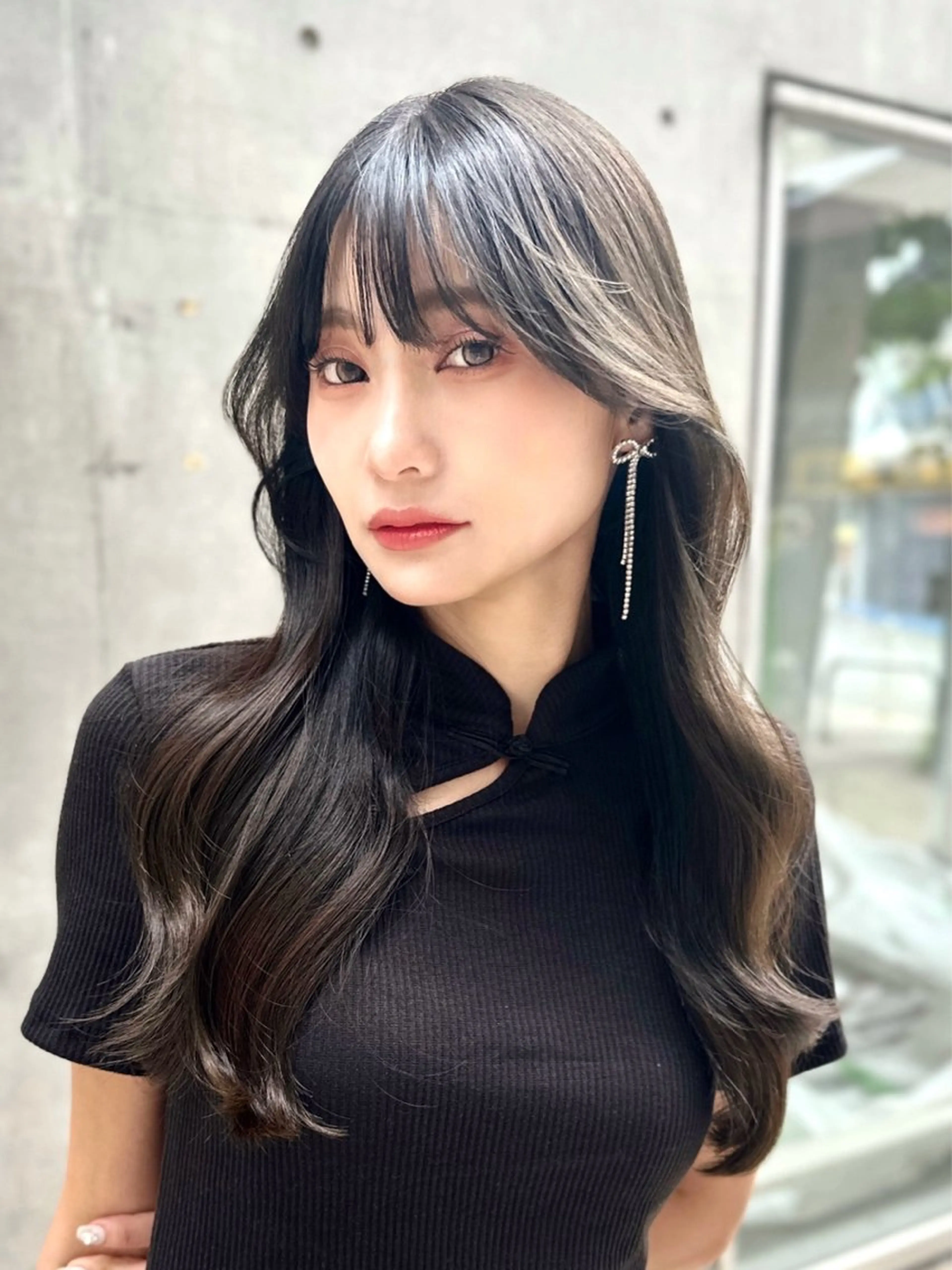 ロング ブリーチなしダブル/ レイヤーカット 小棹のヘアスタイル