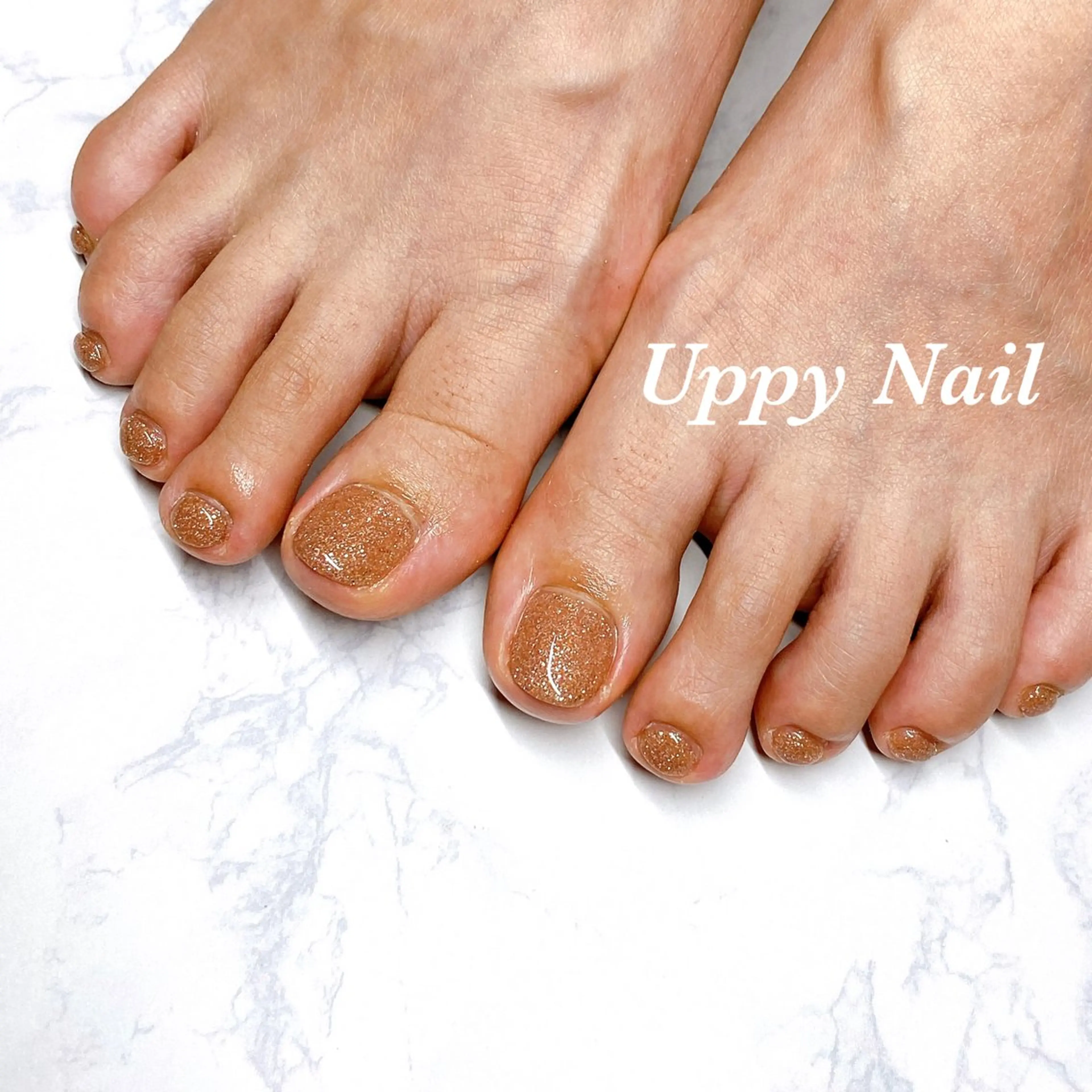 ネイル フラッシュネイル フットネイル キラキラネイル フットネイル Uppy Nail ukyoのネイルデザイン