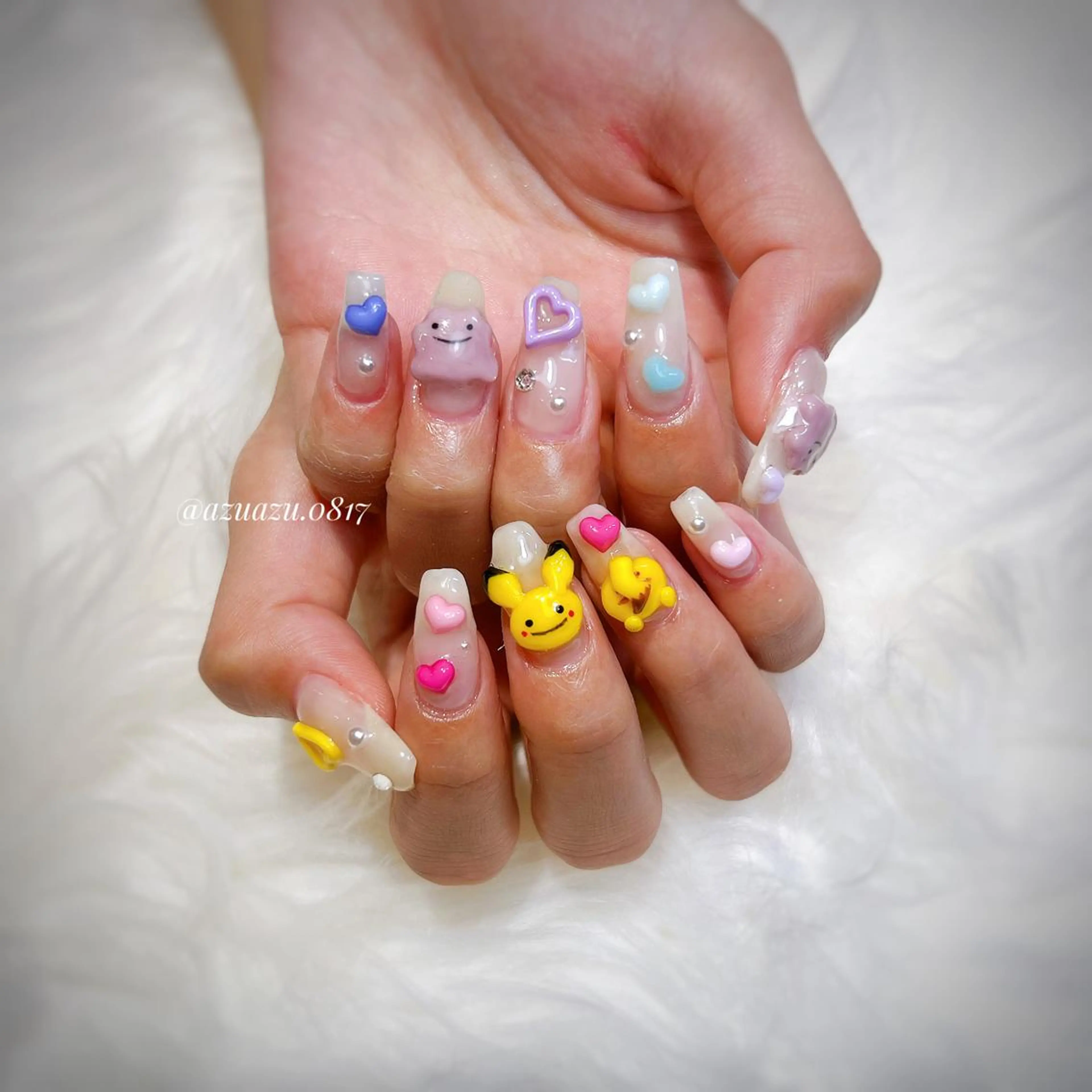 ネイル ジェルネイル ハンドネイル hair&nail ROOTS所属・ﾍｱﾒｲｸ&ﾈｲﾙ ♥️Azuのネイルデザイン