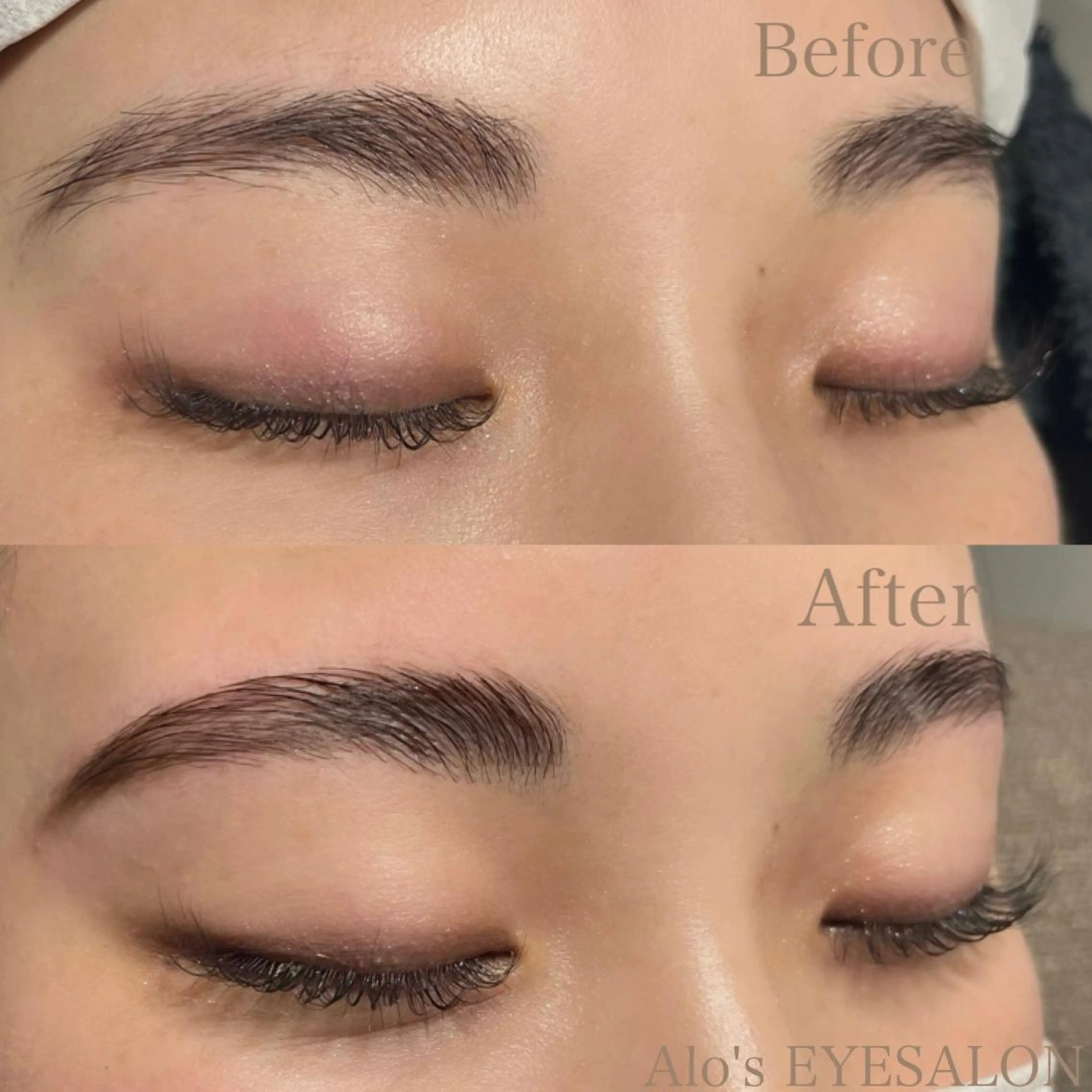 アイブロウ ハリウッドブロウリフト バイフルール アイラッシュサロンのマツエク・マツパデザイン