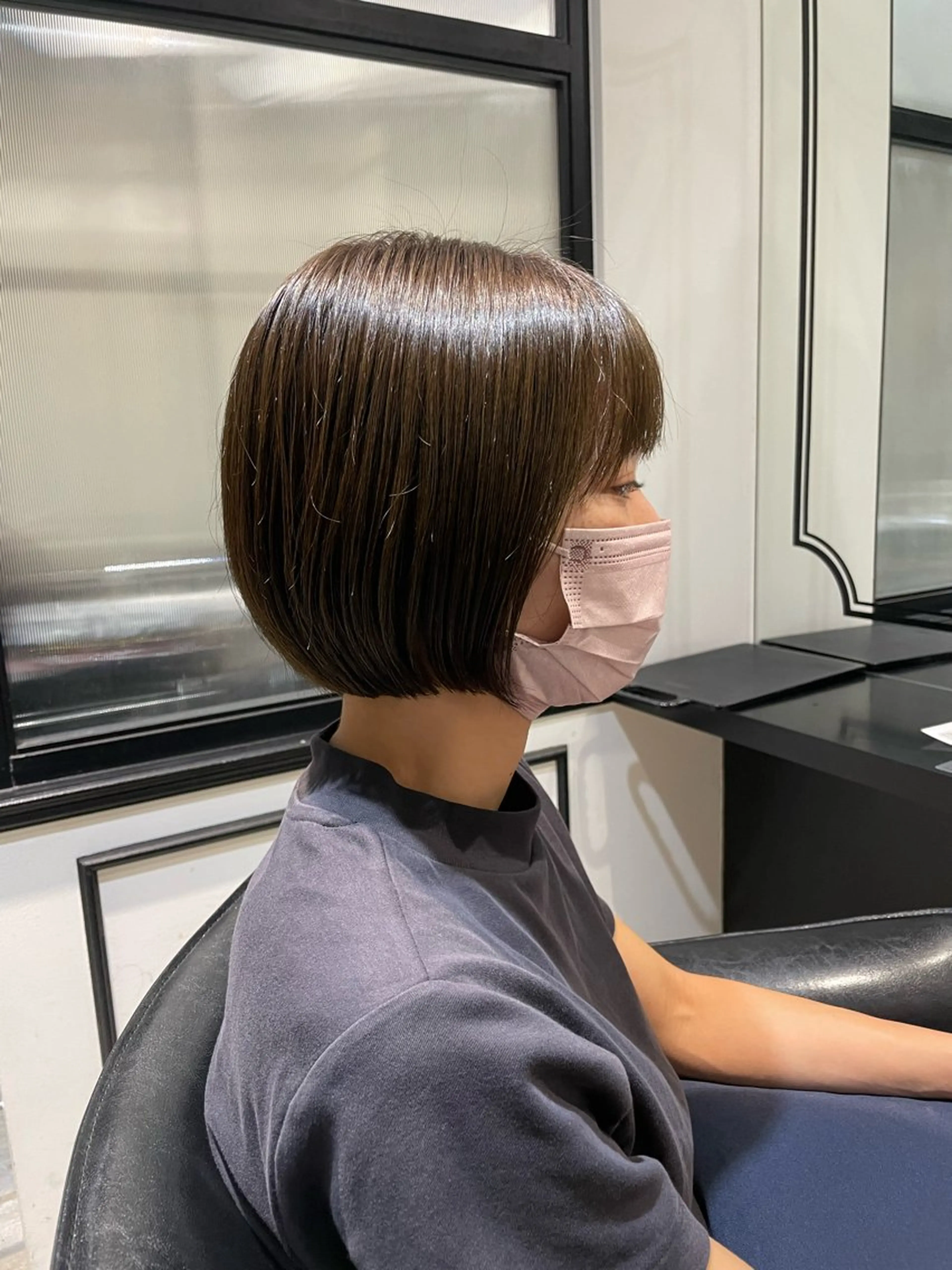 ショート カラー オリーブカラー ボブ feliz🤍 RINAのマツエク・マツパデザイン